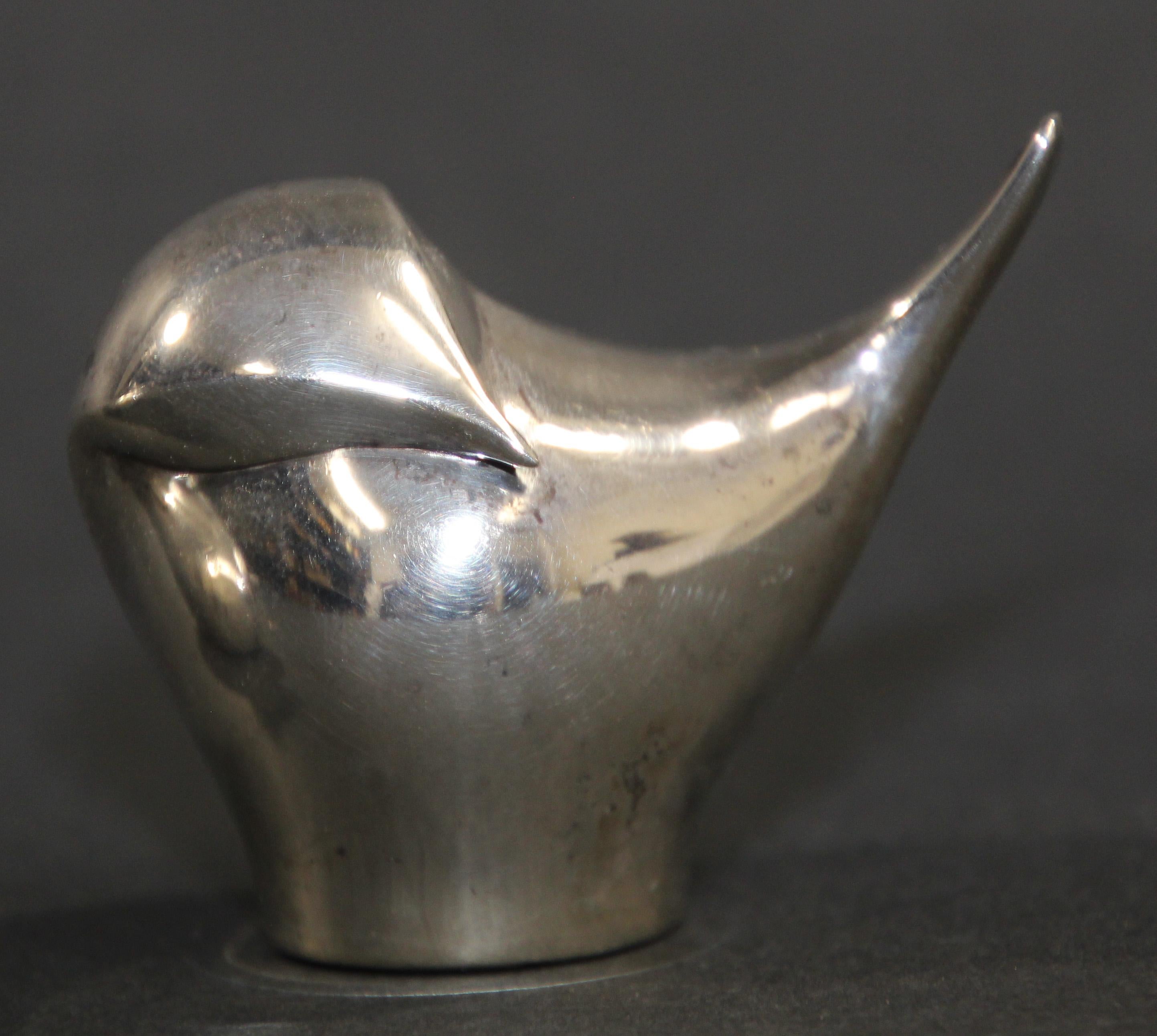 Japanese 1970s Dansk Modernist Animals Paperweights Silver Plated by Gunnar Cyren