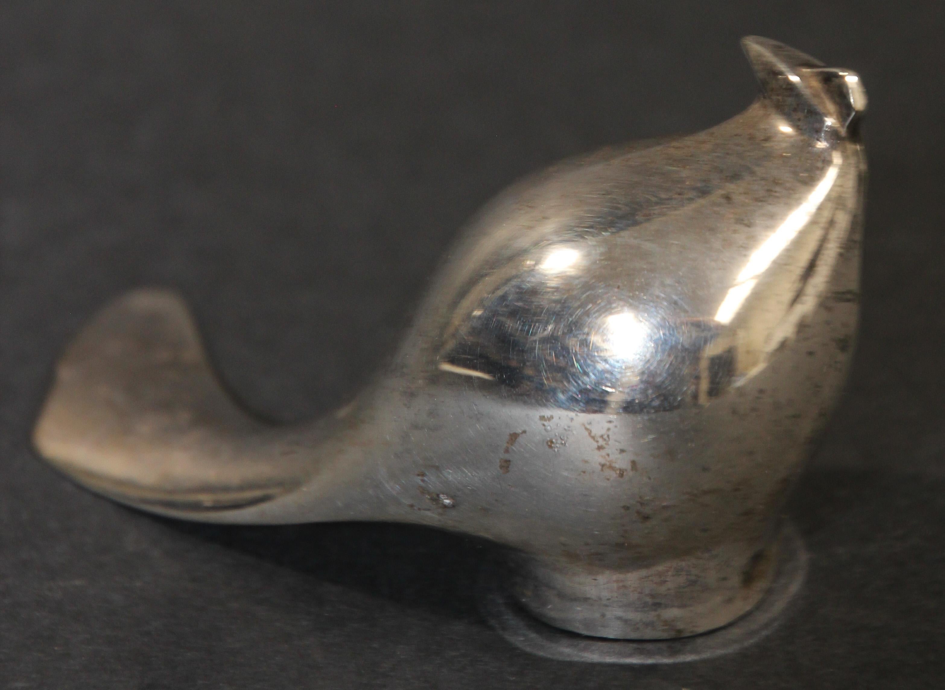1970s Dansk Modernist Animals Paperweights Silver Plated by Gunnar Cyren 1