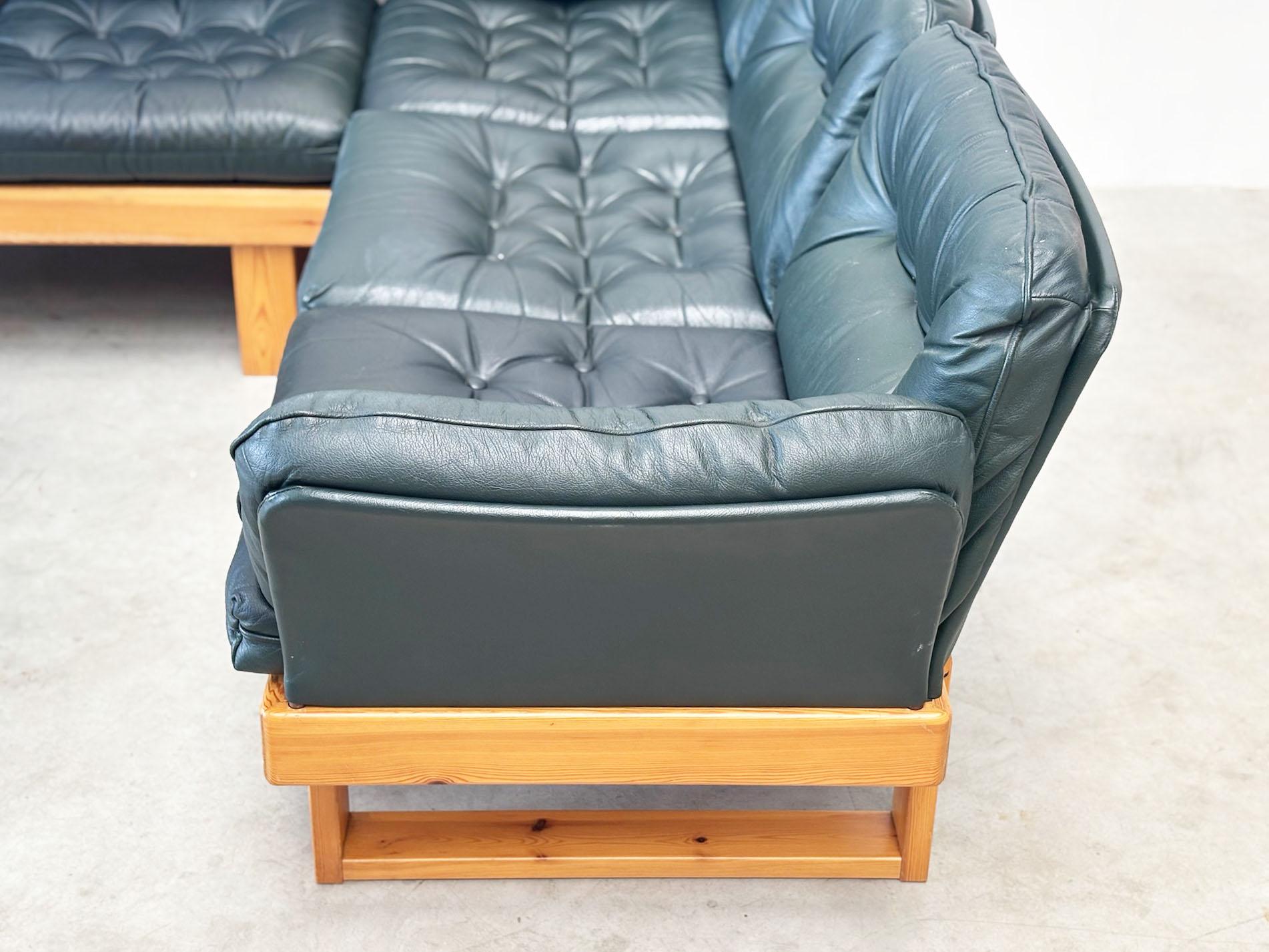 Panchina angolare tedesca verde scuro degli anni '70 in vendita 3