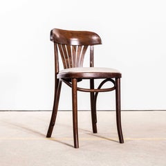 Chaises de salle à manger à dossier en éventail miel foncé des années 1970