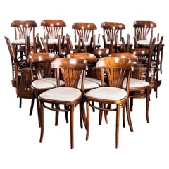 Chaises de salle à manger à dossier en éventail miel foncé des années 1970