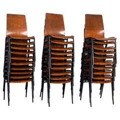1970
s Dark Oak Tall Back Dining Chairs - Good Quantity Available