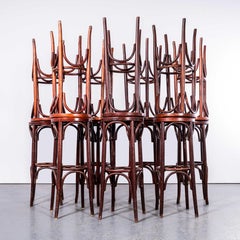 Tabourets de bar rouge foncé des années 1970, bonne quantité disponible
