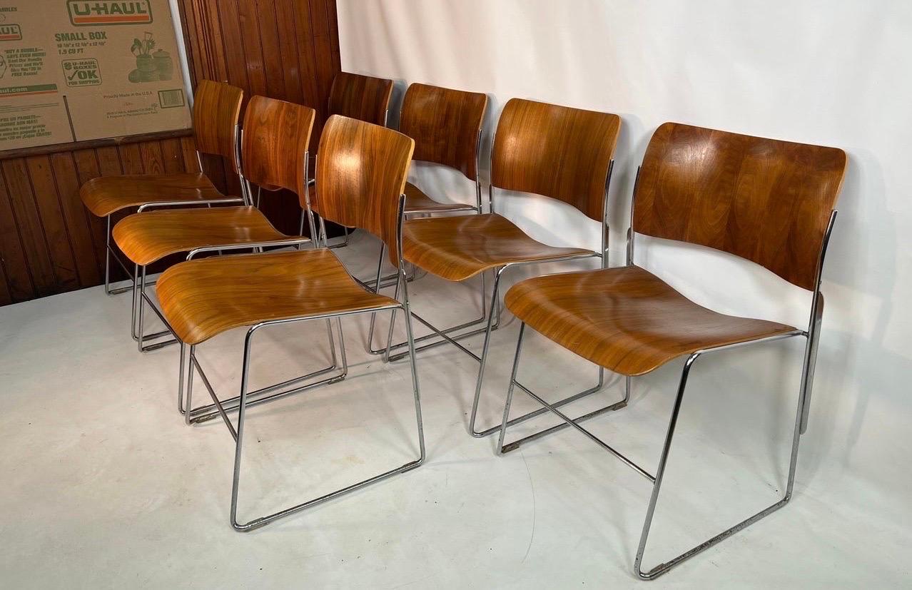 Mid-Century Modern 1970s David Rowland Bentwood Stackable Dining Chair