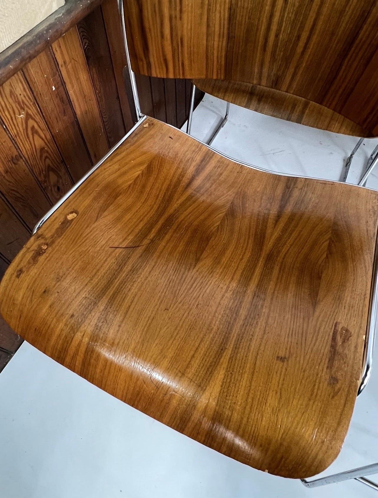 1970s David Rowland Bentwood Stackable Dining Chair In Good Condition In Esperance, NY