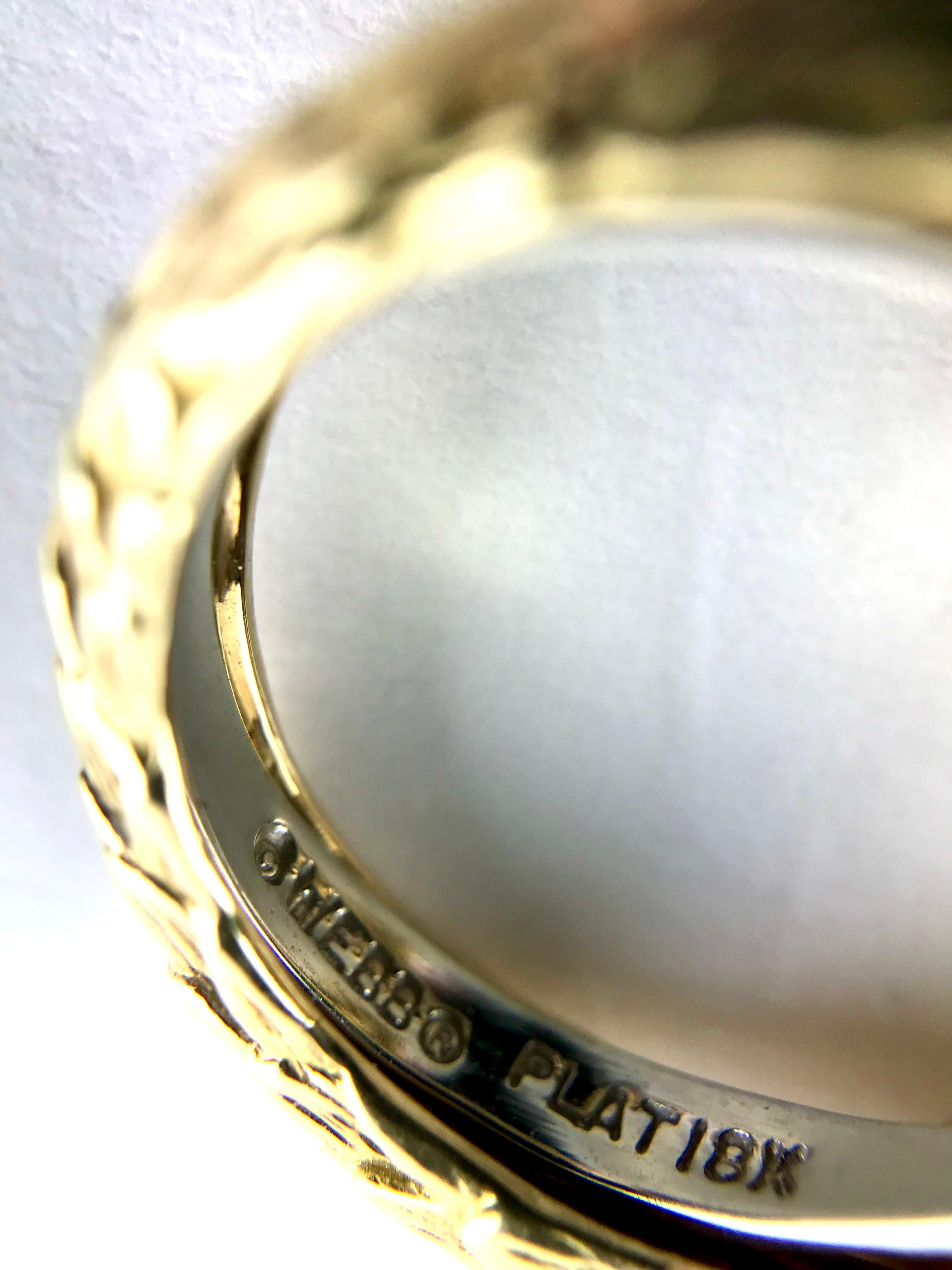 1970’s David Webb Yellow Gold Star Sapphire and Diamond Snake Ring In Good Condition For Sale In Torino, IT