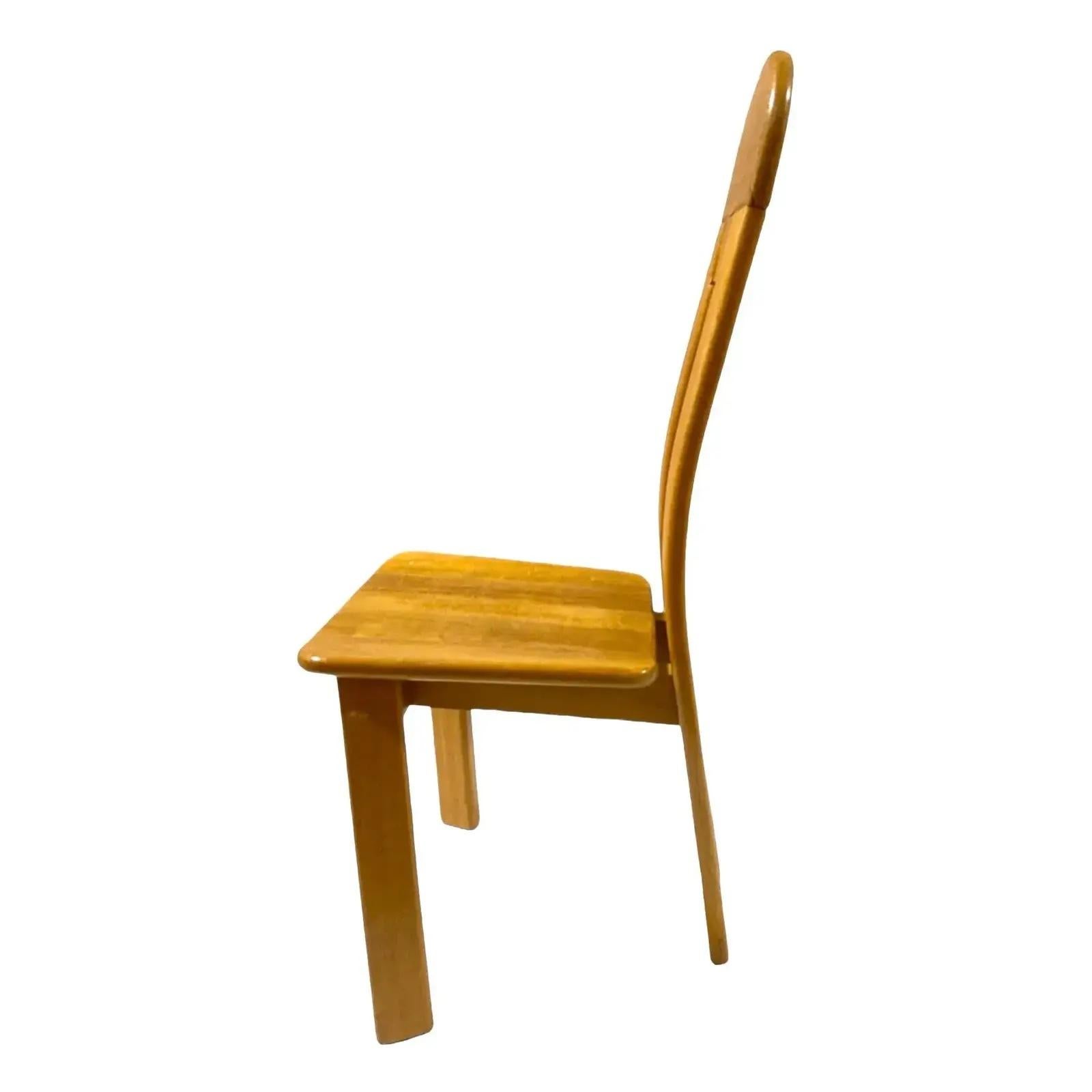 Belga 1970s De Puydt Brutalist High Back Dining Chairs, Set of 6 in vendita