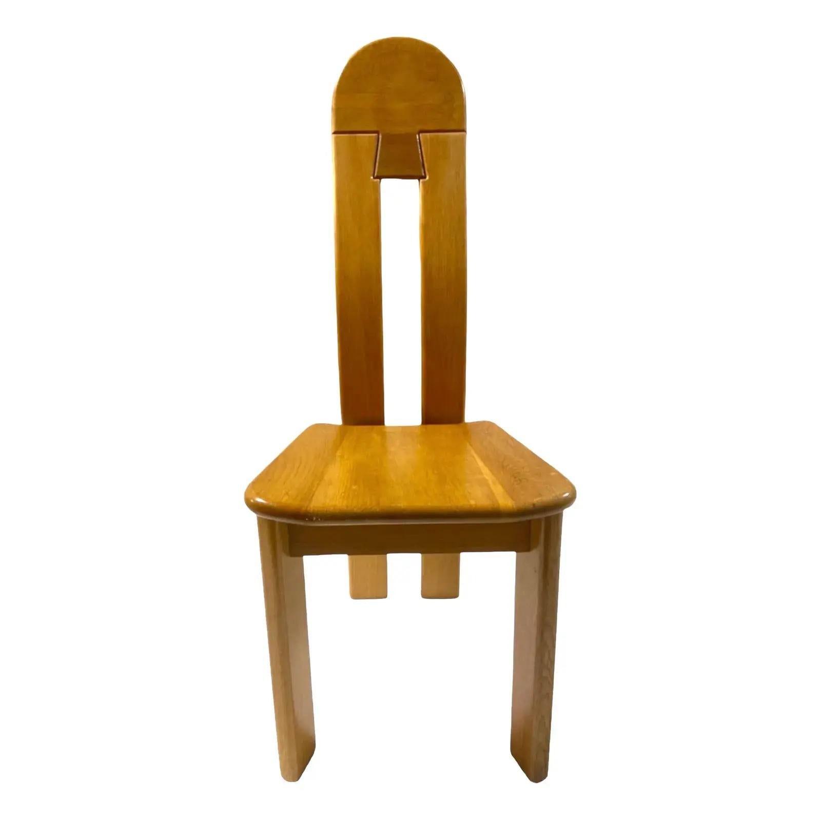Fine XX secolo 1970s De Puydt Brutalist High Back Dining Chairs, Set of 6 in vendita