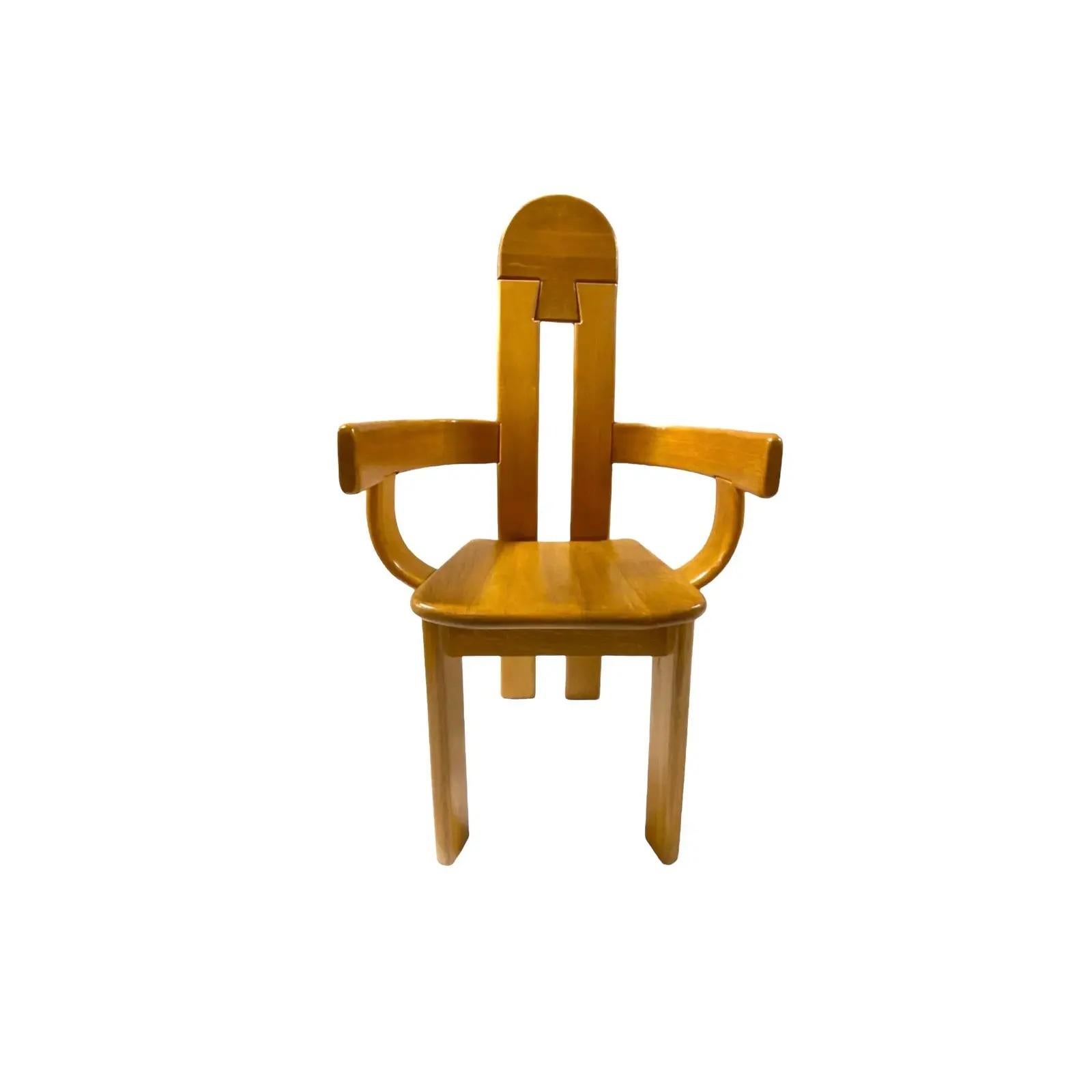 1970s De Puydt Brutalist High Back Dining Chairs, Set of 6 in vendita 1