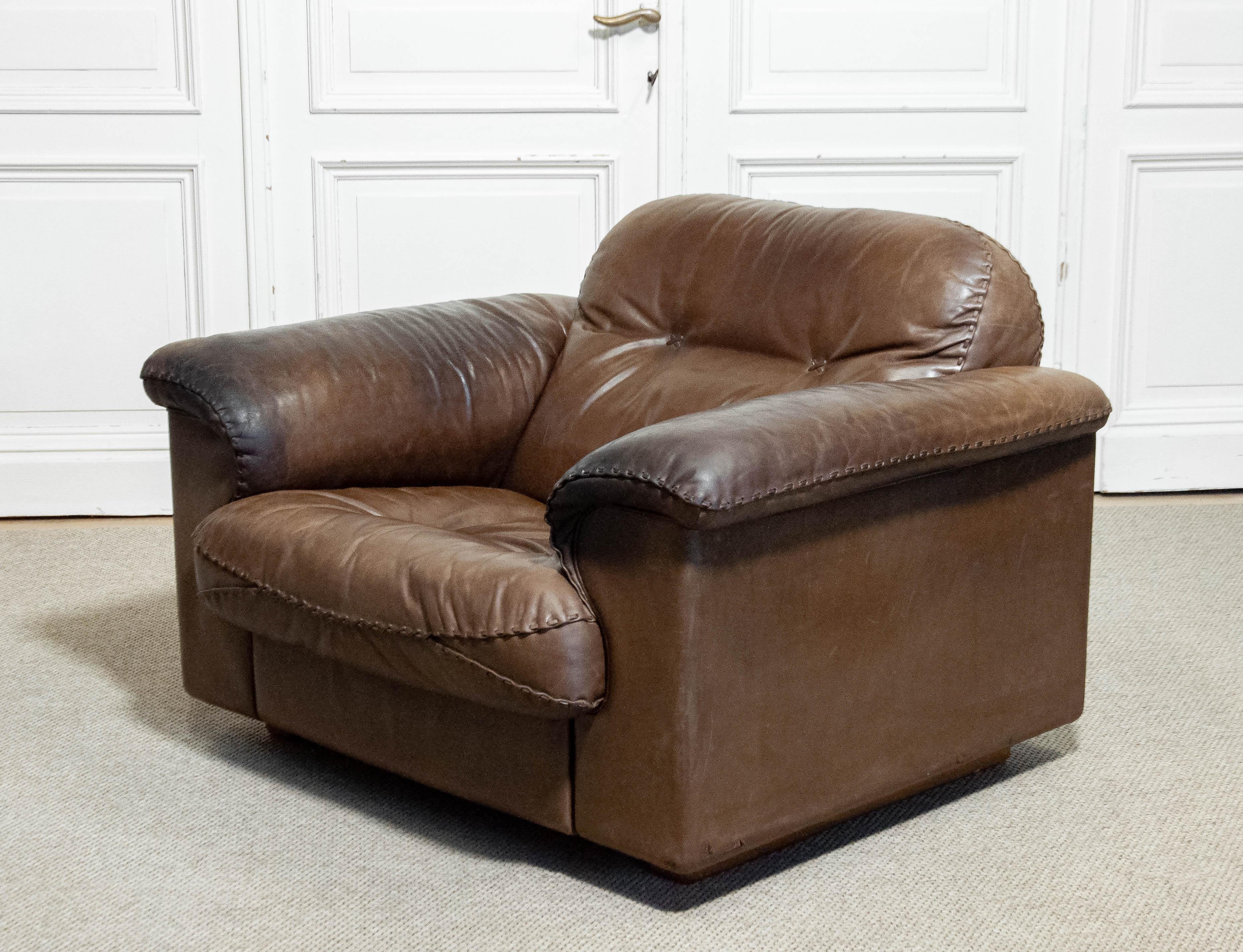 1970s , De Sede DS-101 Lounge Chair and Ottoman, Switzerland 4