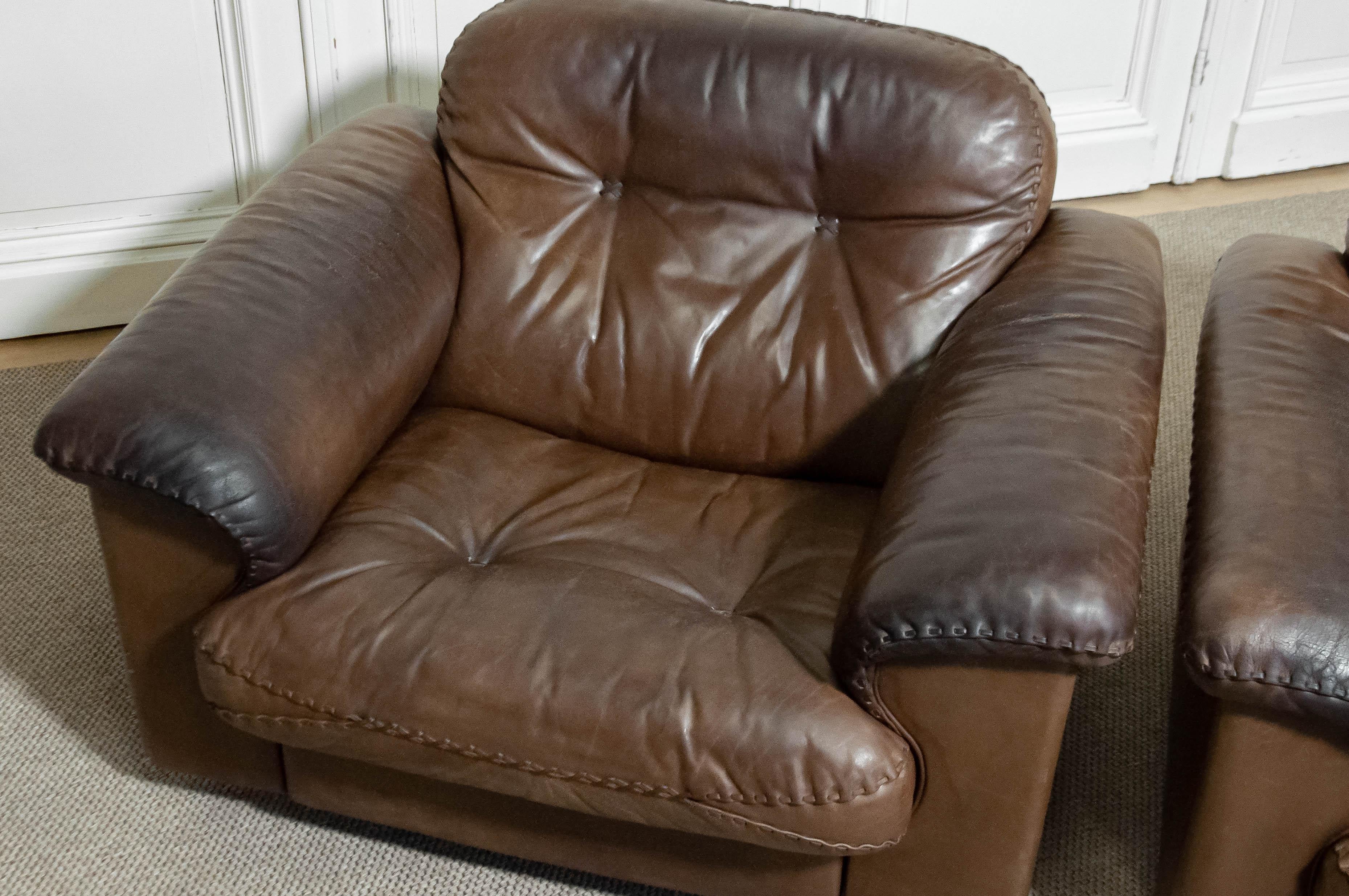 1970s , De Sede DS-101 Lounge Chair and Ottoman, Switzerland 9