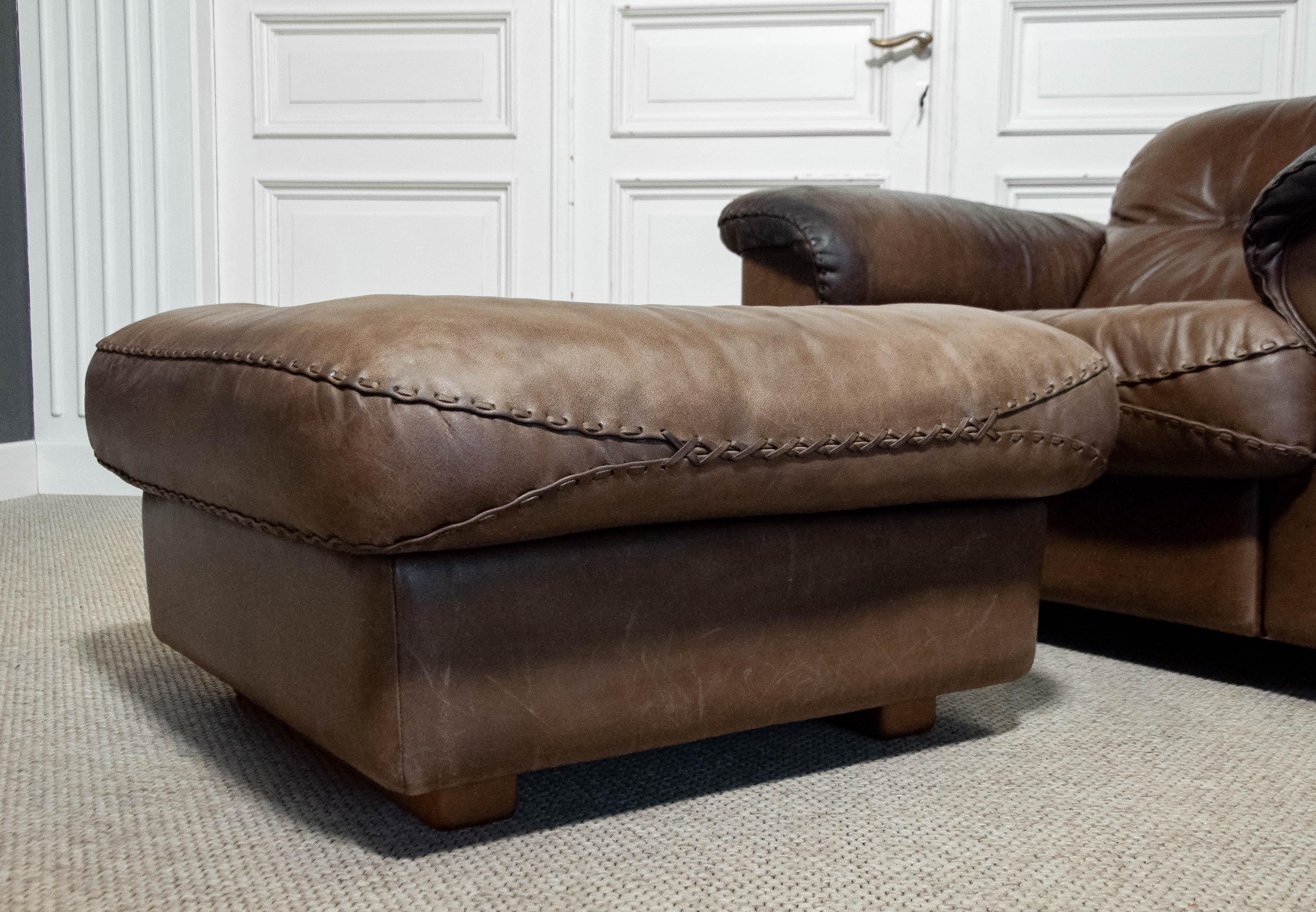 1970s , De Sede DS-101 Lounge Chair and Ottoman, Switzerland 2