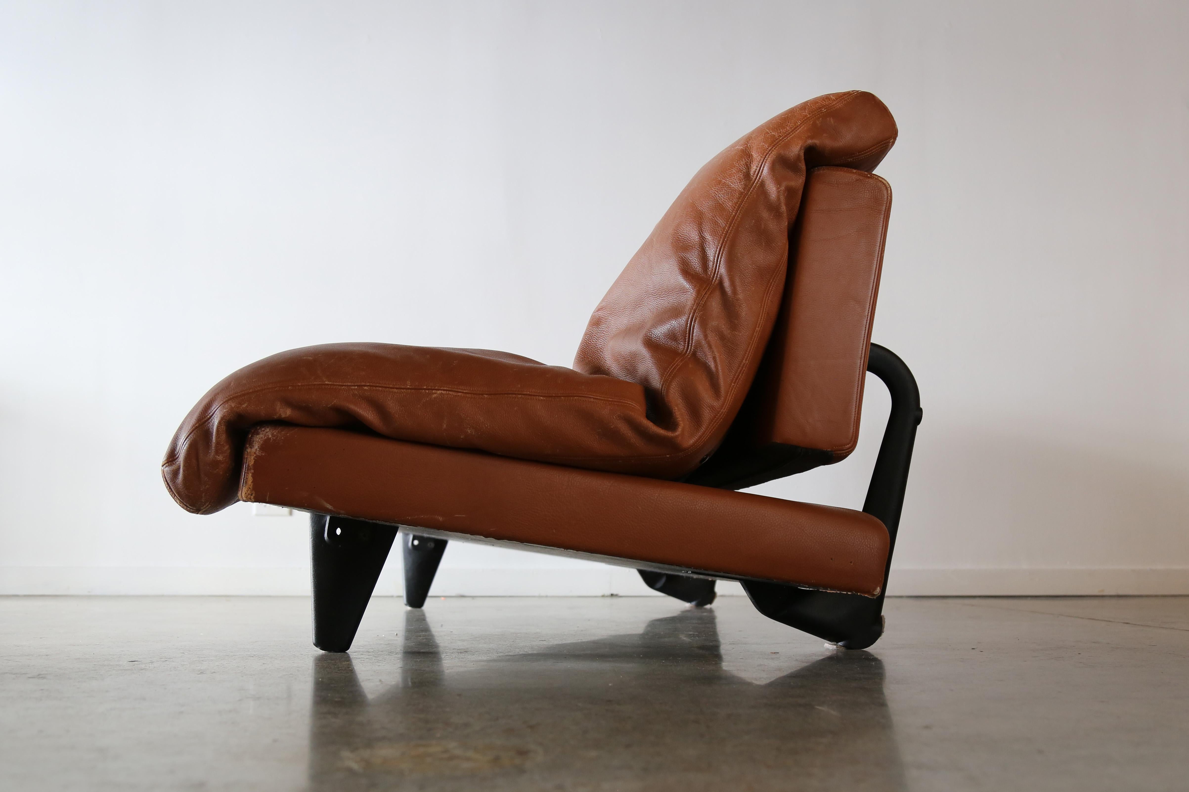 Mid-Century Modern Canapé-lit en cuir De Sede DS 169 des années 1970 par Ernst Ambühler en vente
