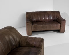 1970s De Sede DS 44 Leather Sofas, a Pair