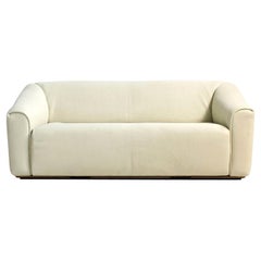1970s De Sede DS 47 Buffalo Leather Lounge Sofa with Extendable Seat Ecru