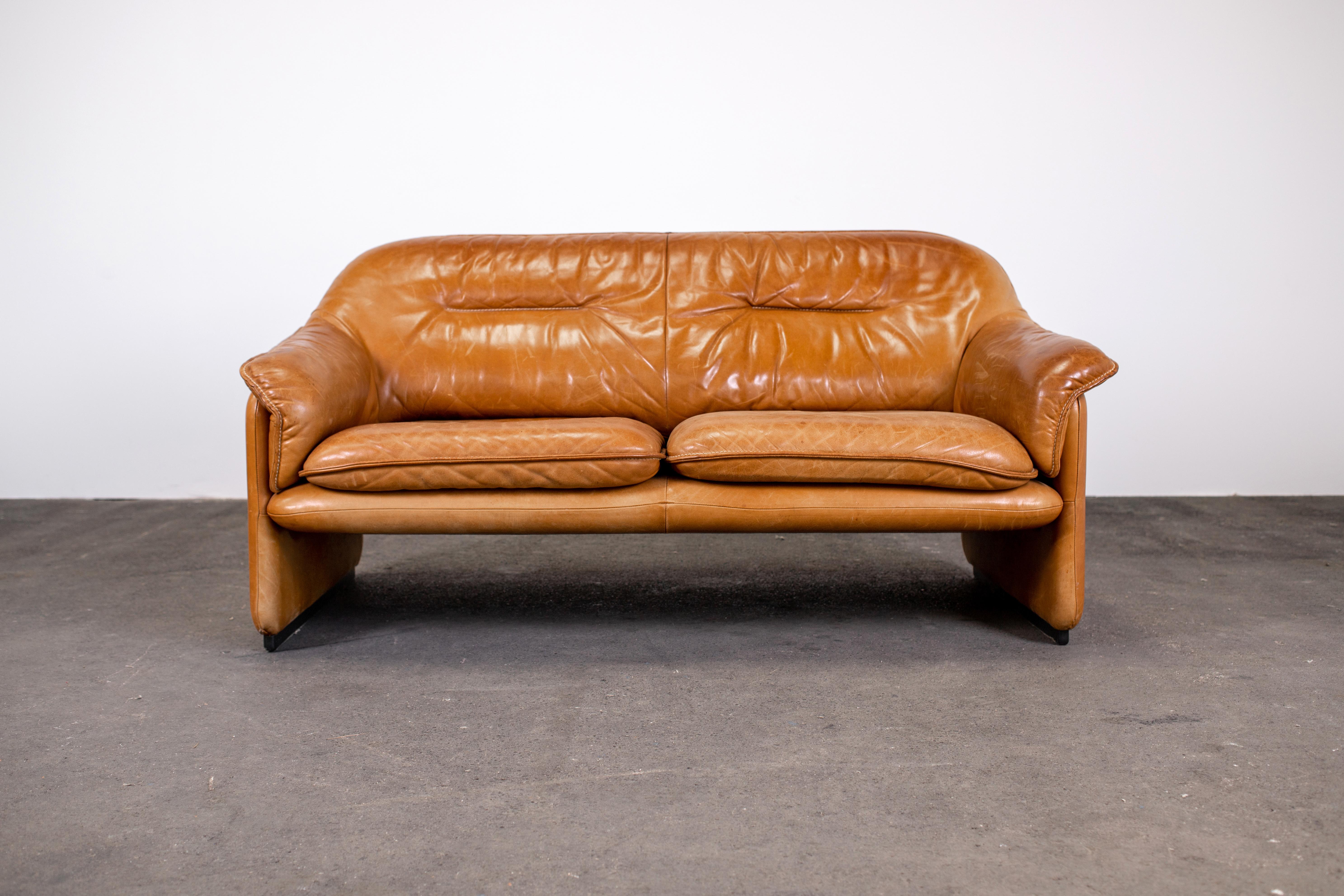 1970s De Sede Ds-61 in Cognac Vegetable Dyed Leather 2 Seat & 3 Seat Sofas 7