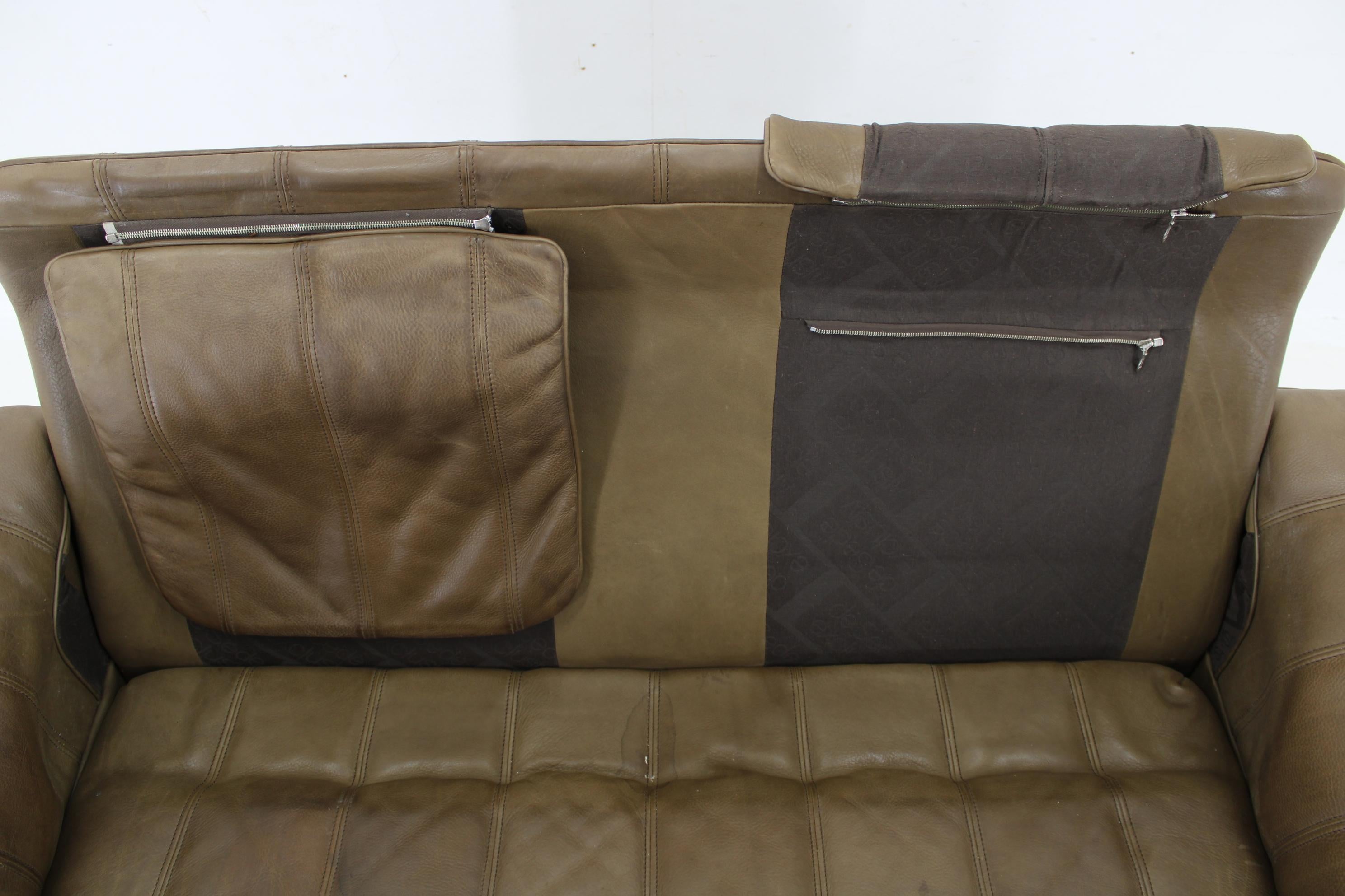 De sede Exklusives Buffalo-Leder-Sofa mit 2-Sitzern, Schweiz, 1970er Jahre im Angebot 6