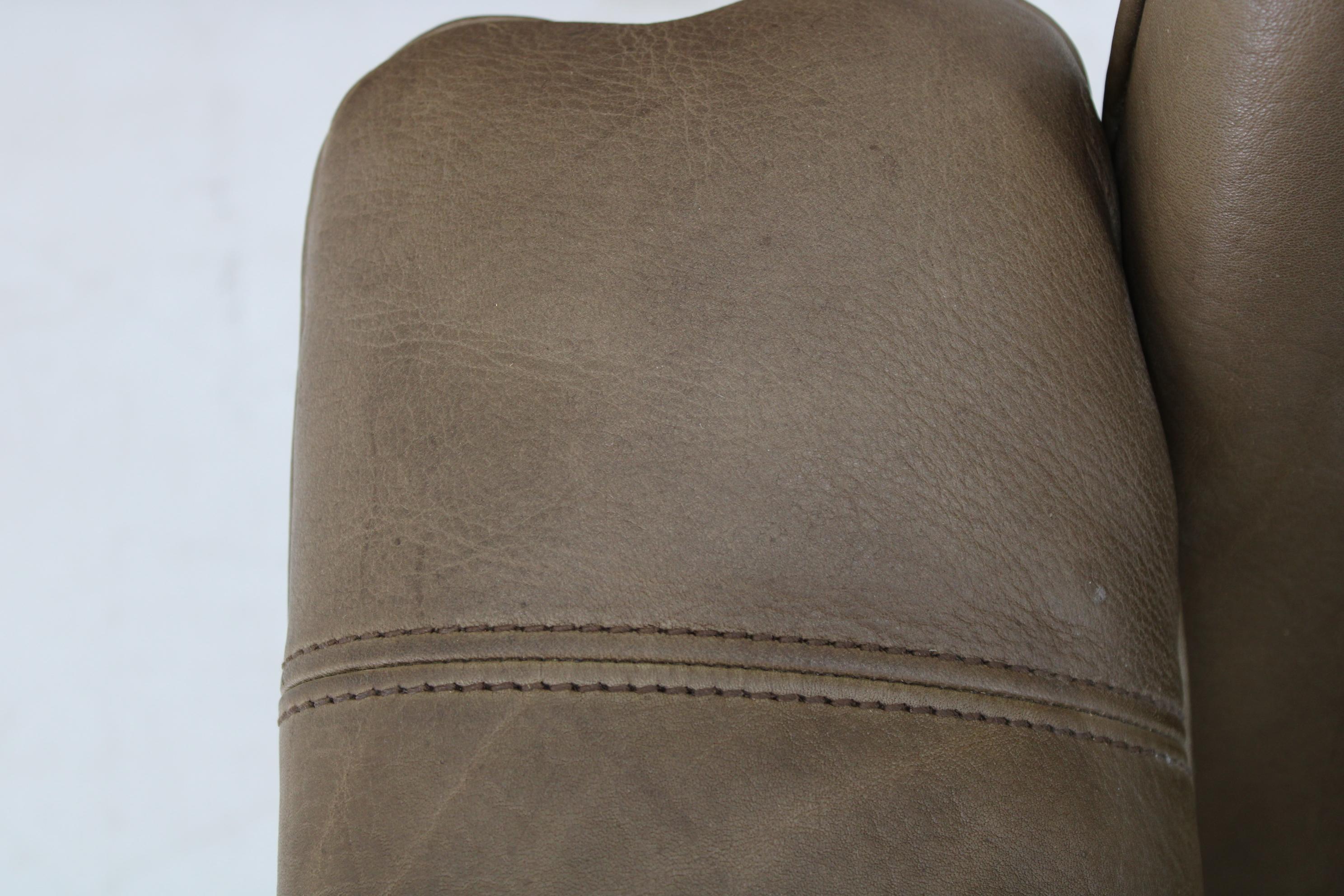 De sede Exklusives Buffalo-Leder-Sofa mit 2-Sitzern, Schweiz, 1970er Jahre im Angebot 11