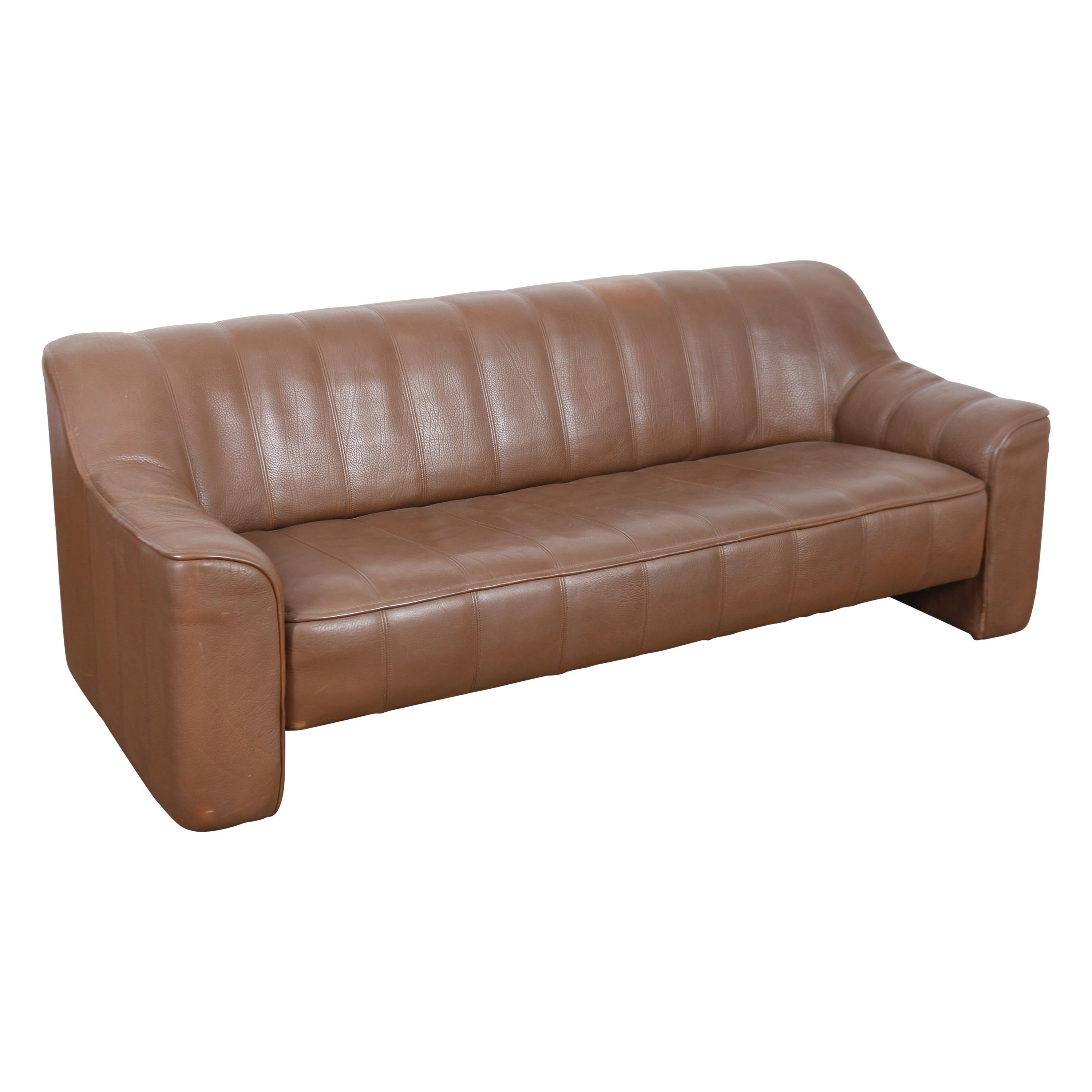 1970s De Sede Leather 3-Seat Sofa 'Model DS 44' from Switzerland For Sale
