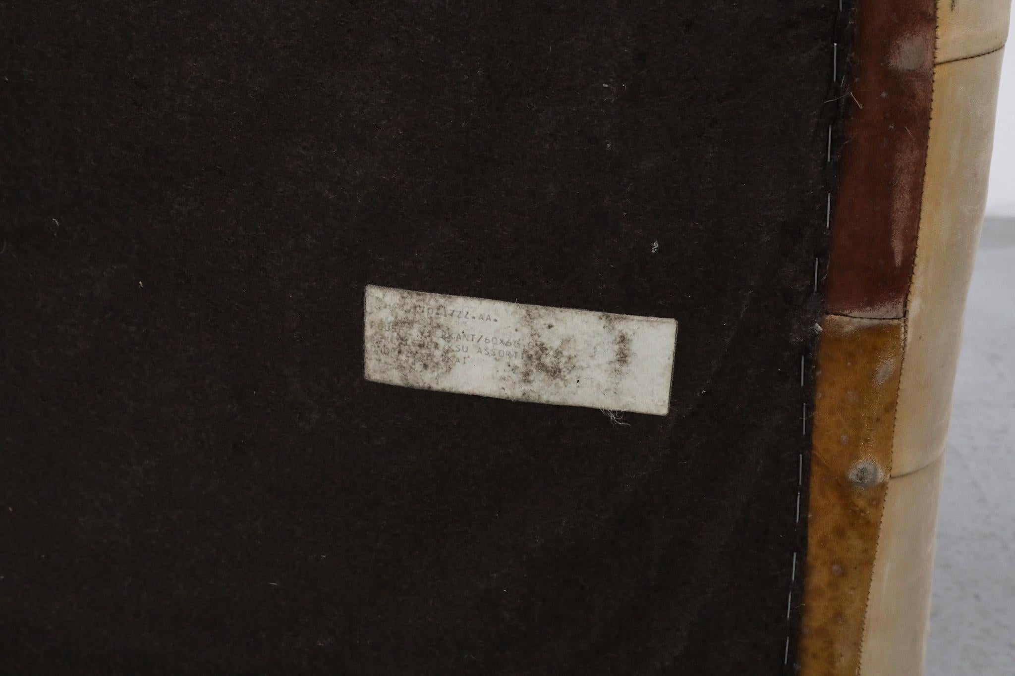 Ottomana patchwork in pelle naturale in stile de Sede degli anni '70, olandese in vendita 11