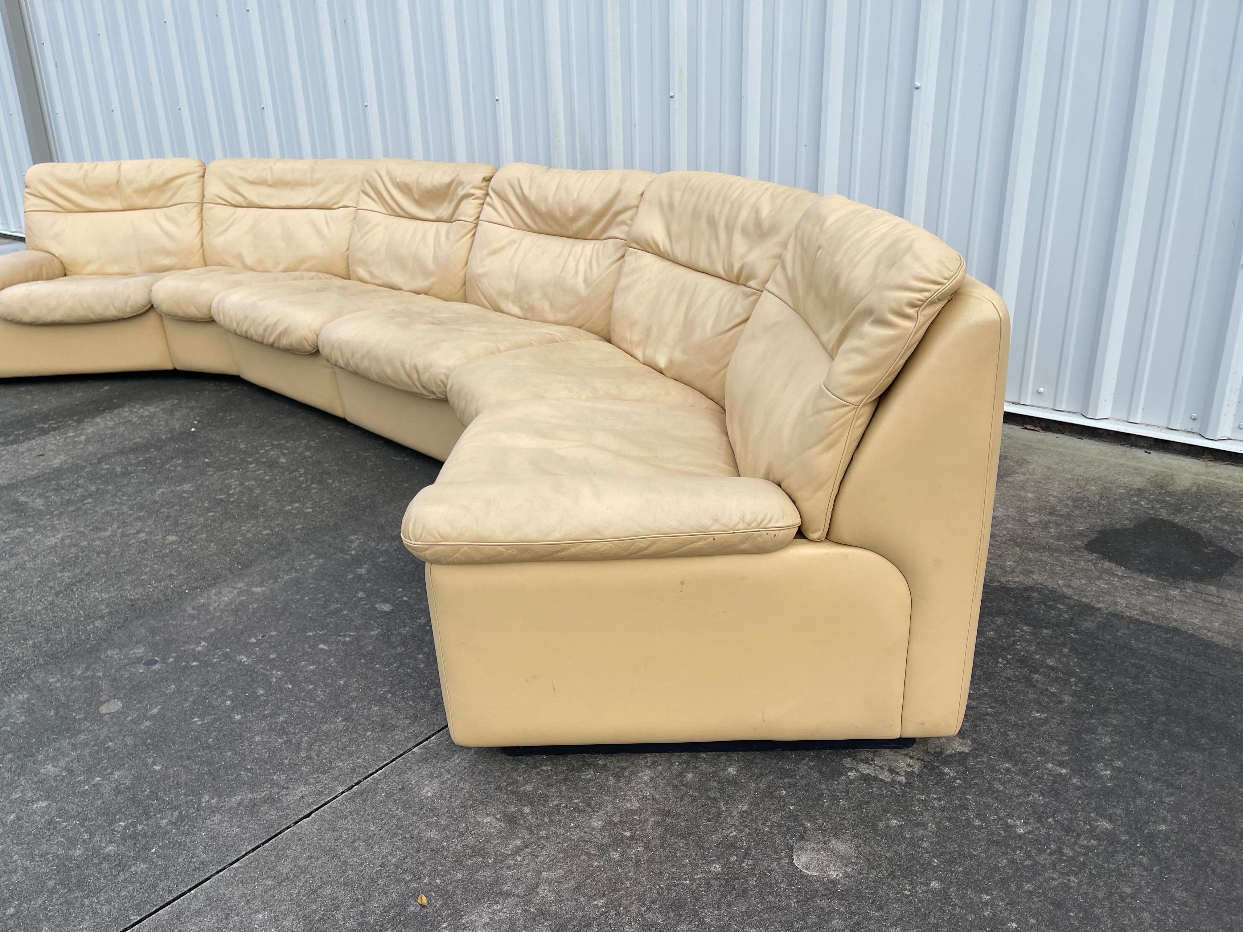 1970s De Sede Switzerland Modular Leather Sofa Sectional Couch DS 63 For Sale 2