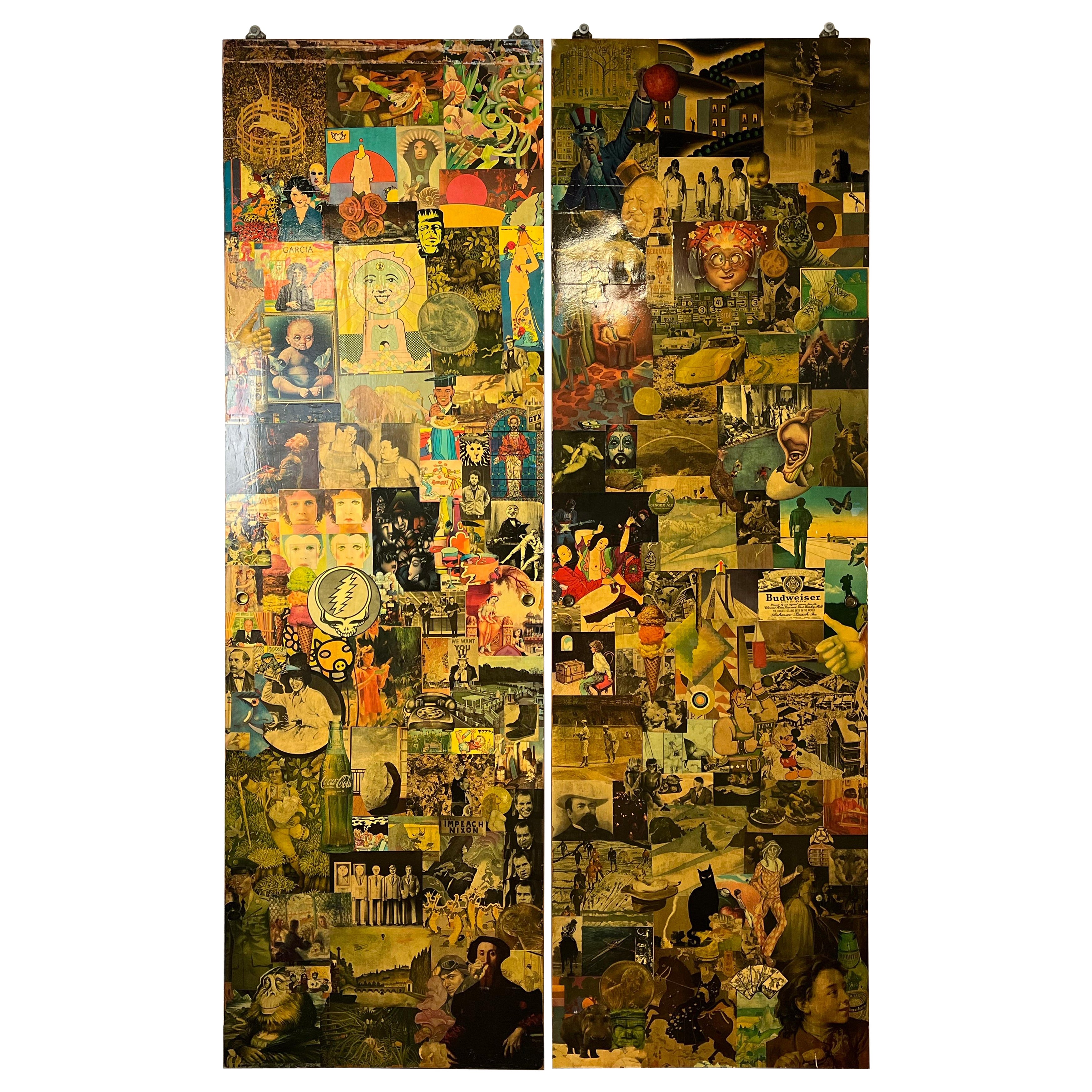 Porte dell'armadio Decopage Pop Art degli anni '70 in vendita
