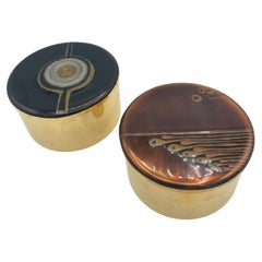 Cajas decorativas de los años 70 con tapa esmaltada