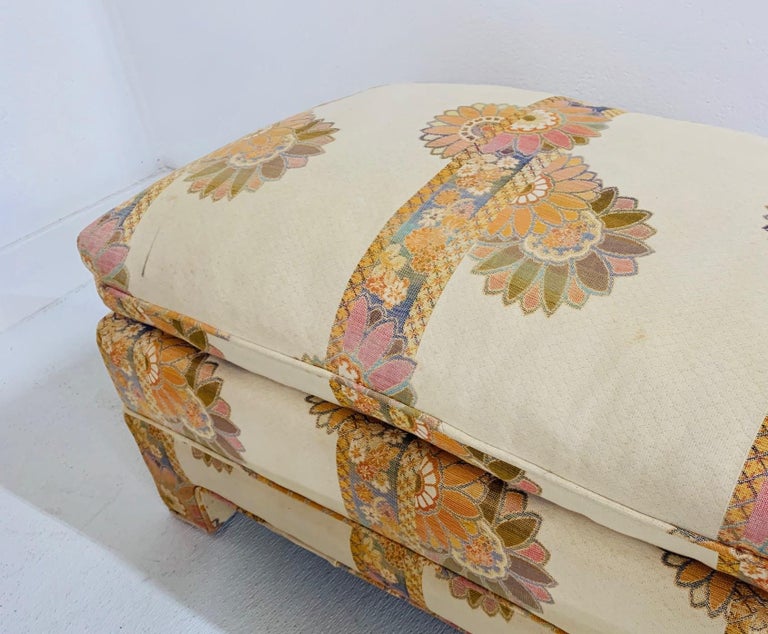 1970s Decorative Lounge Chair and Ottoman For Sale at 1stdibs