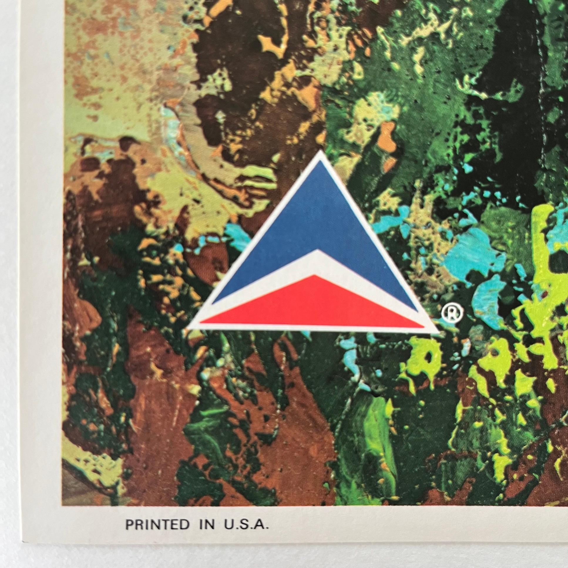 American 1970's Delta Airlines Bermuda Poster by Jack Laycox For Sale