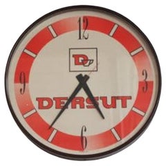 1970er Dersut Kunststoff-Wanduhr - Italienisches Retro-Design