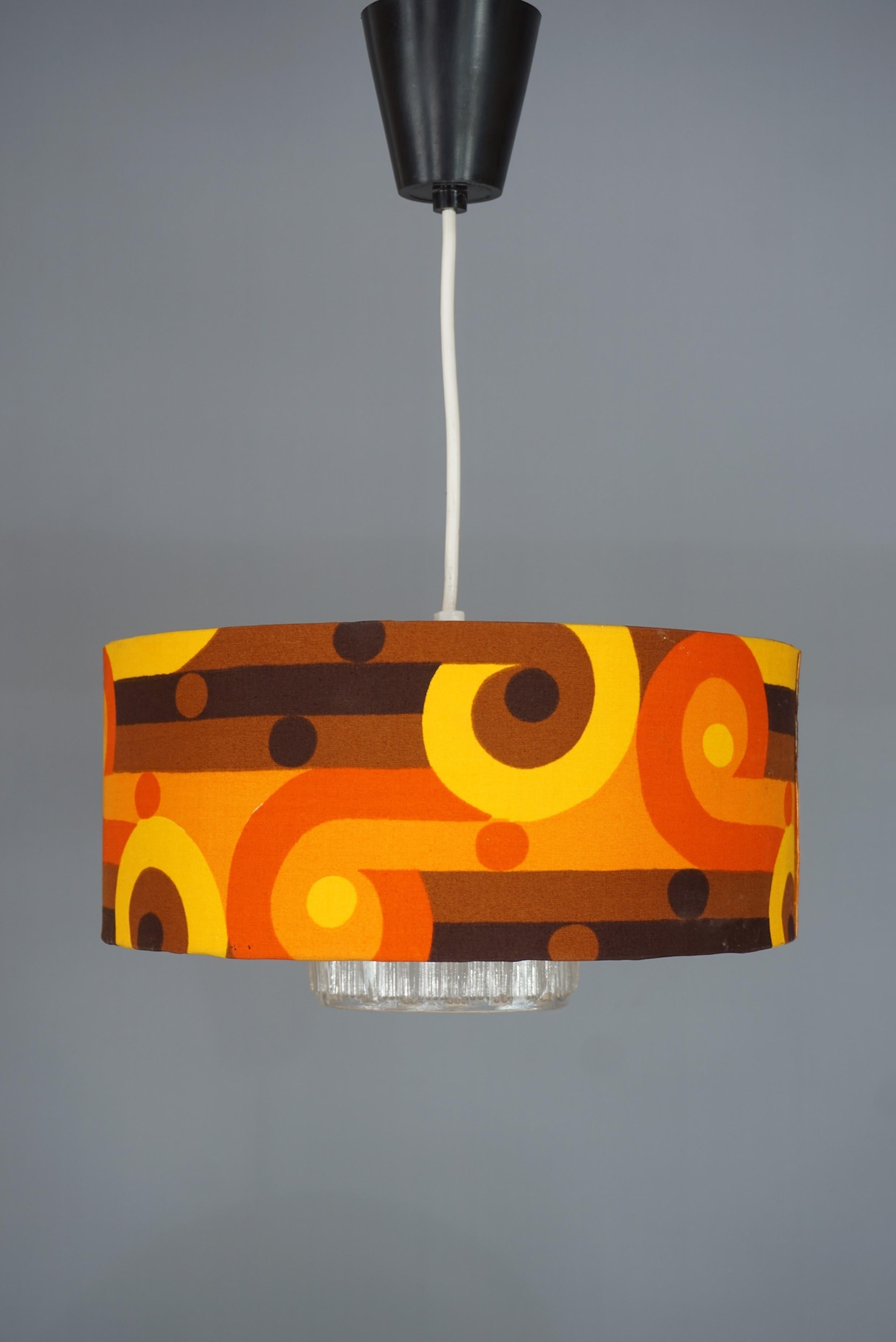 Fabric 1970s Design Chandelier