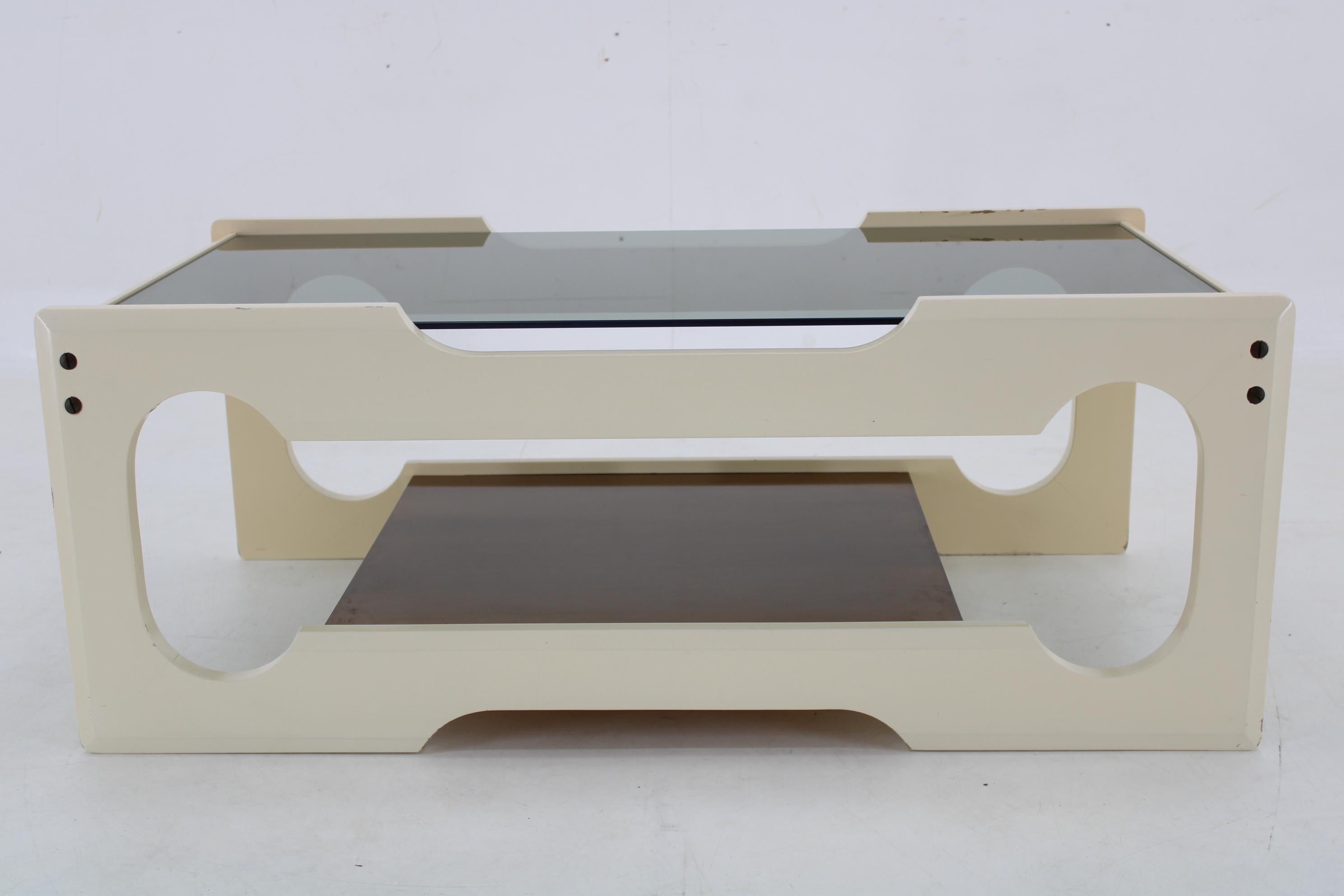 Couchtisch im Design der 1970er Jahre, Italien (Glas) im Angebot