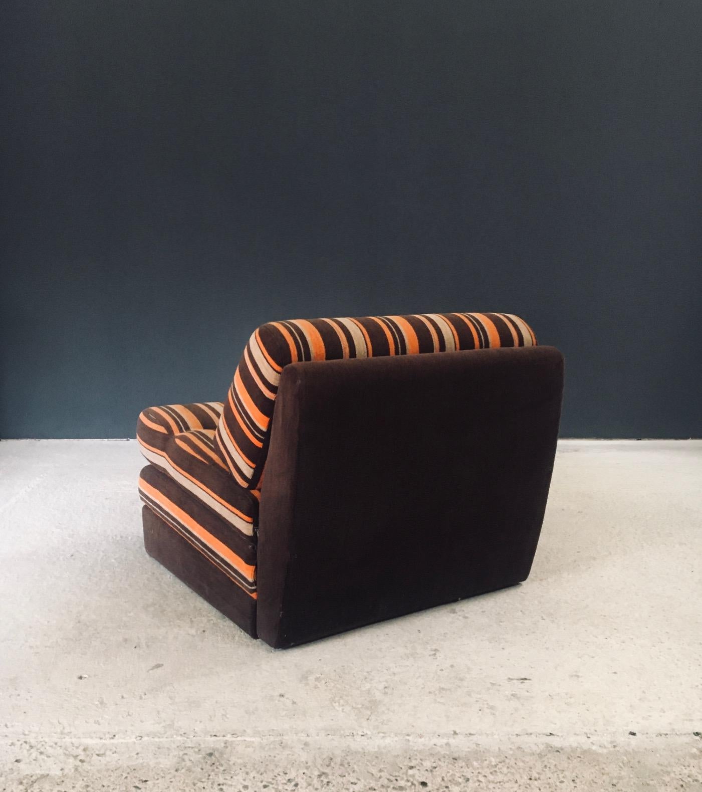 1970's Design Fold Out Extendable Lounge Chair In condizioni buone in vendita a Oud-Turnhout, VAN
