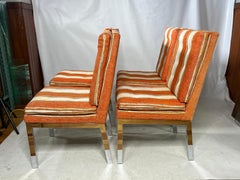 1970s Design Institute of America Chrome Parsons Chairs - Set of 4