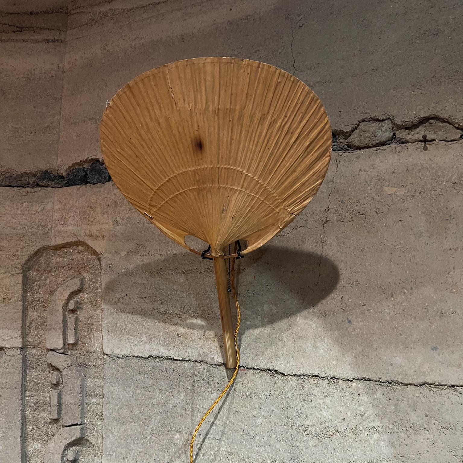 1970s Ingo Maurer Uchiwa Bamboo Wall Light Sconce Germany 1