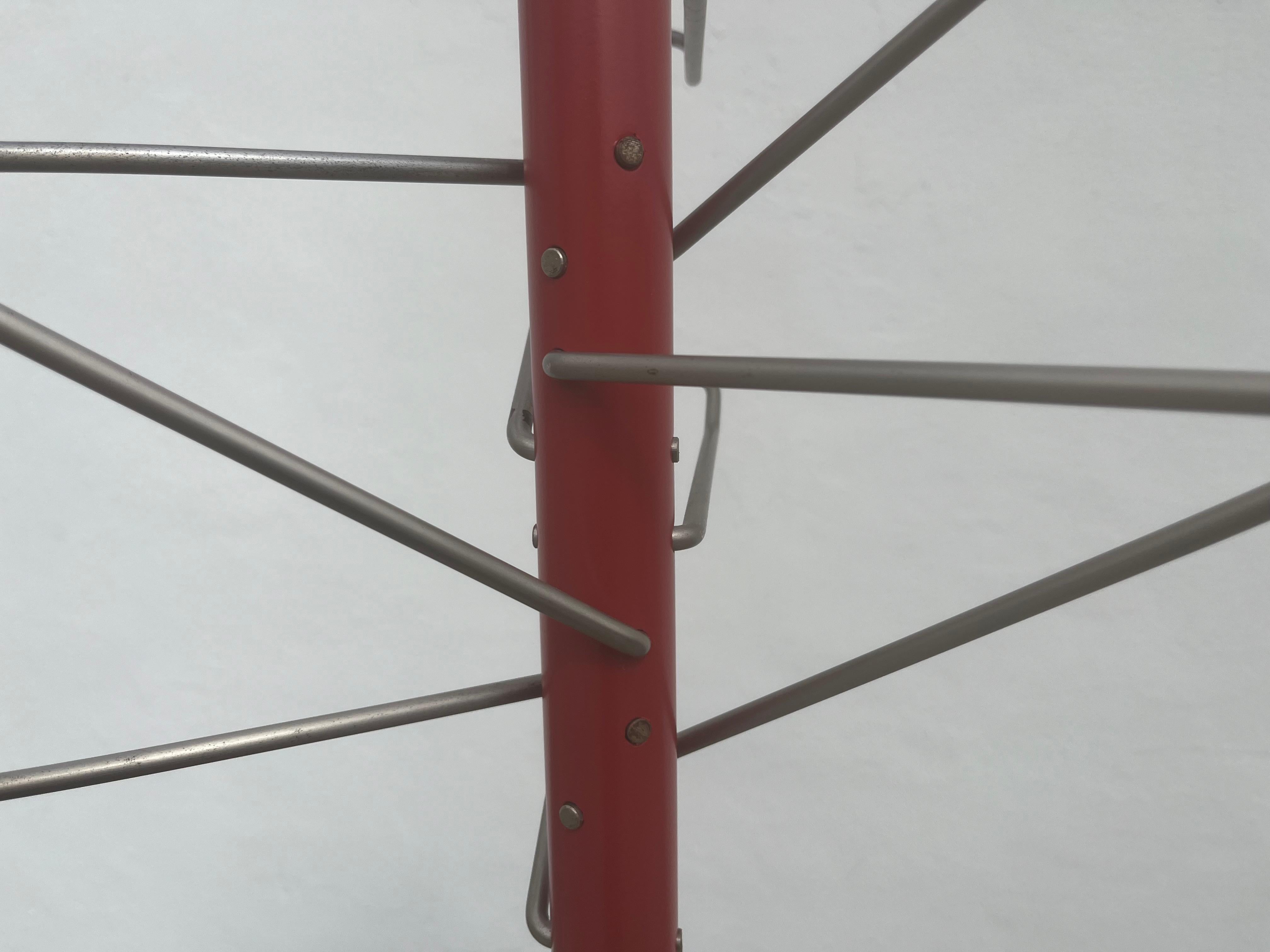 1970s Designer Italian Coat Rack, Red For Sale 9