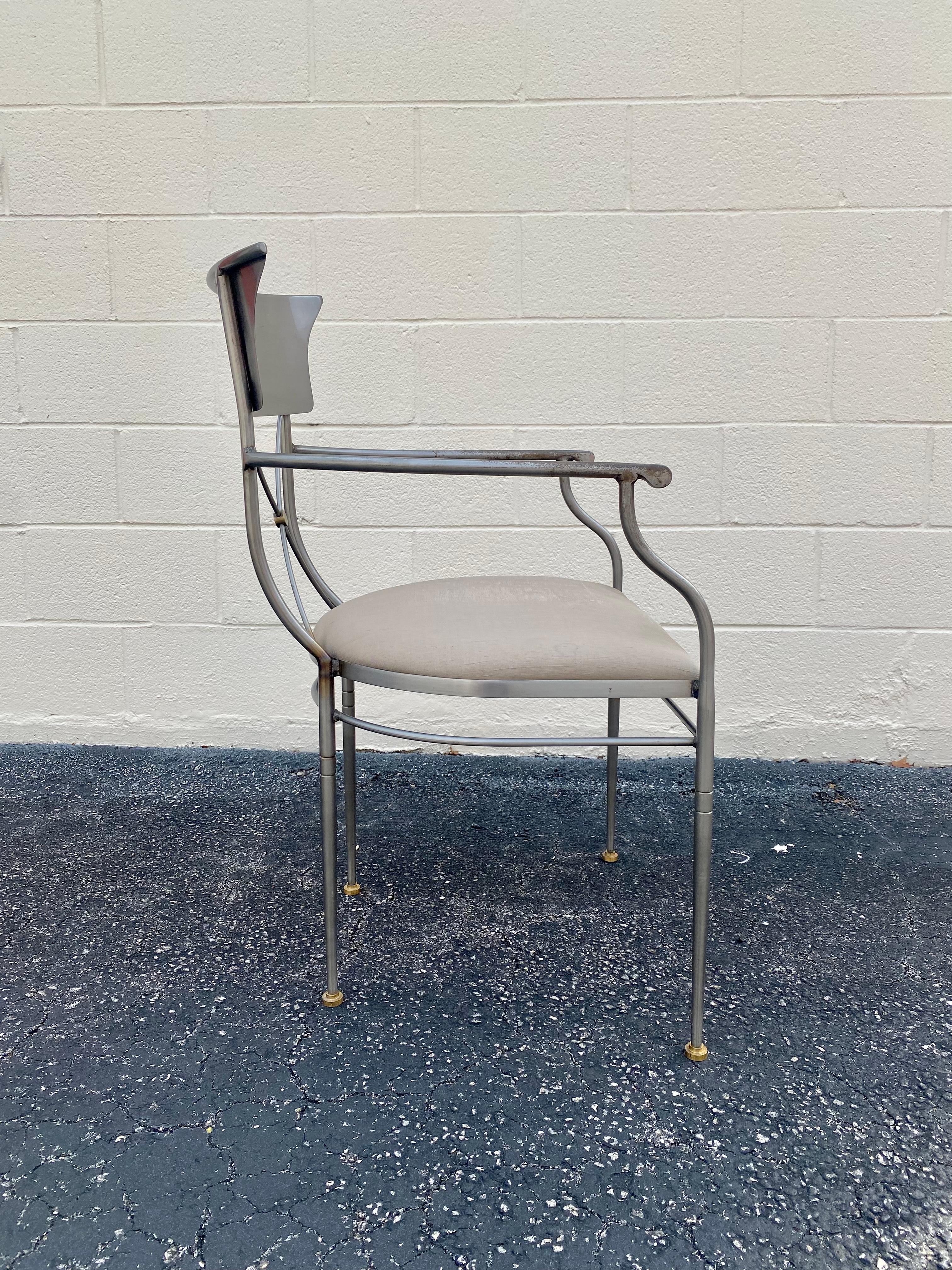 Metal 1970s Industrial Steel DIA Chair and Ottoman, Set of 2 For Sale