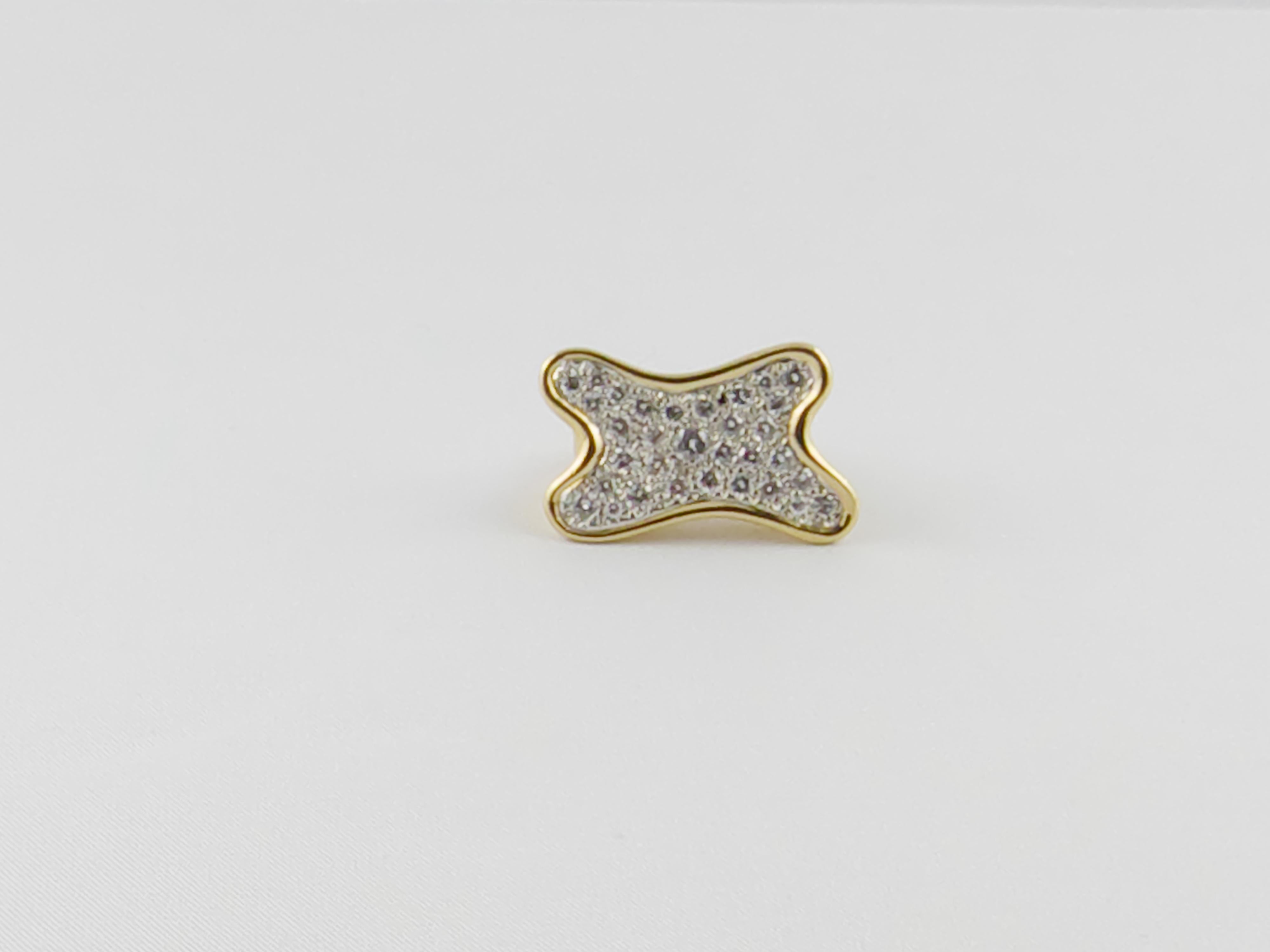 1970er Jahre Diamantring aus 18 Karat Gelbgold mit Design im Angebot 2