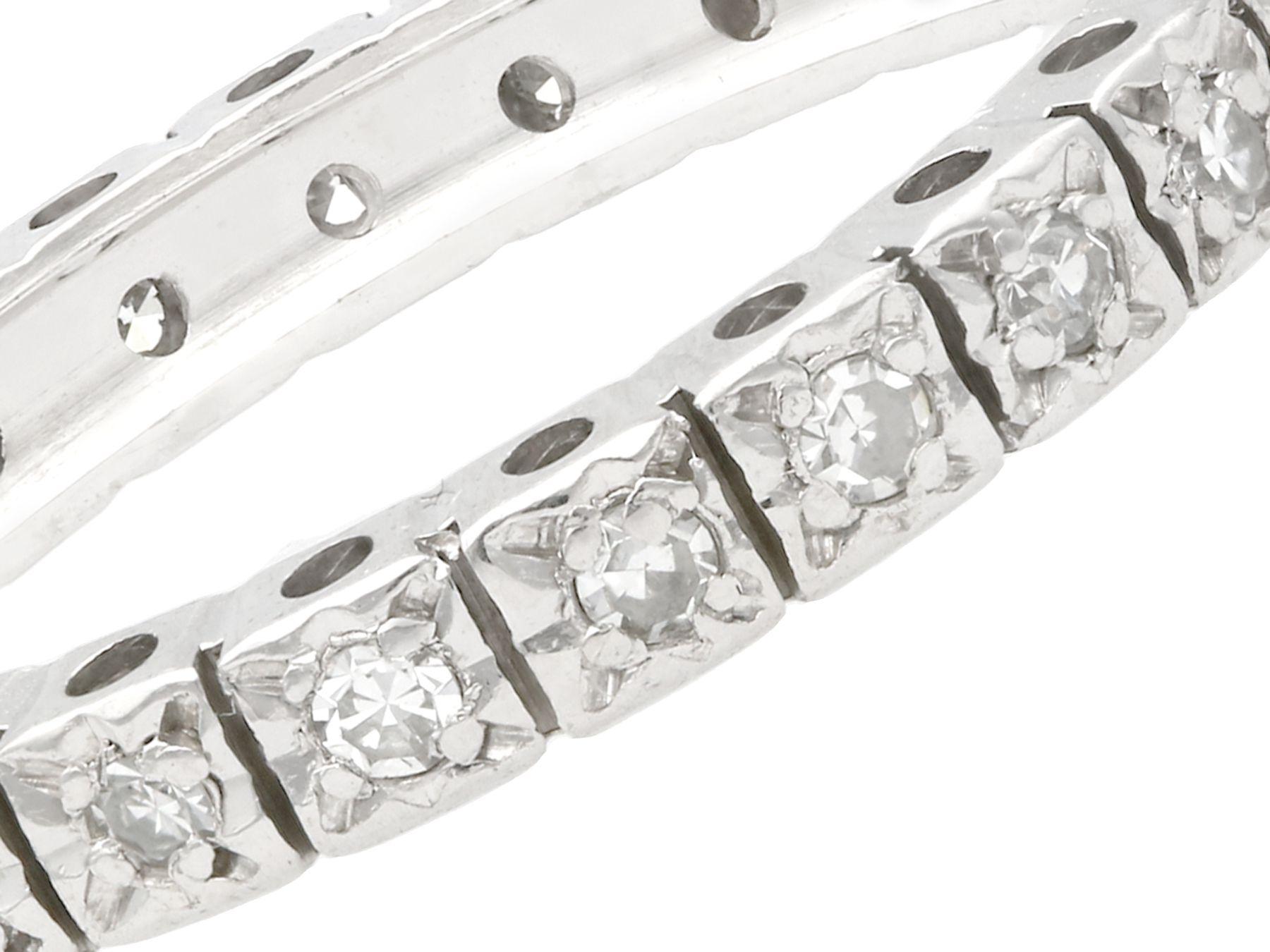 1970er Jahre Diamant und Weißgold Full Eternity Ring (Rundschliff) im Angebot
