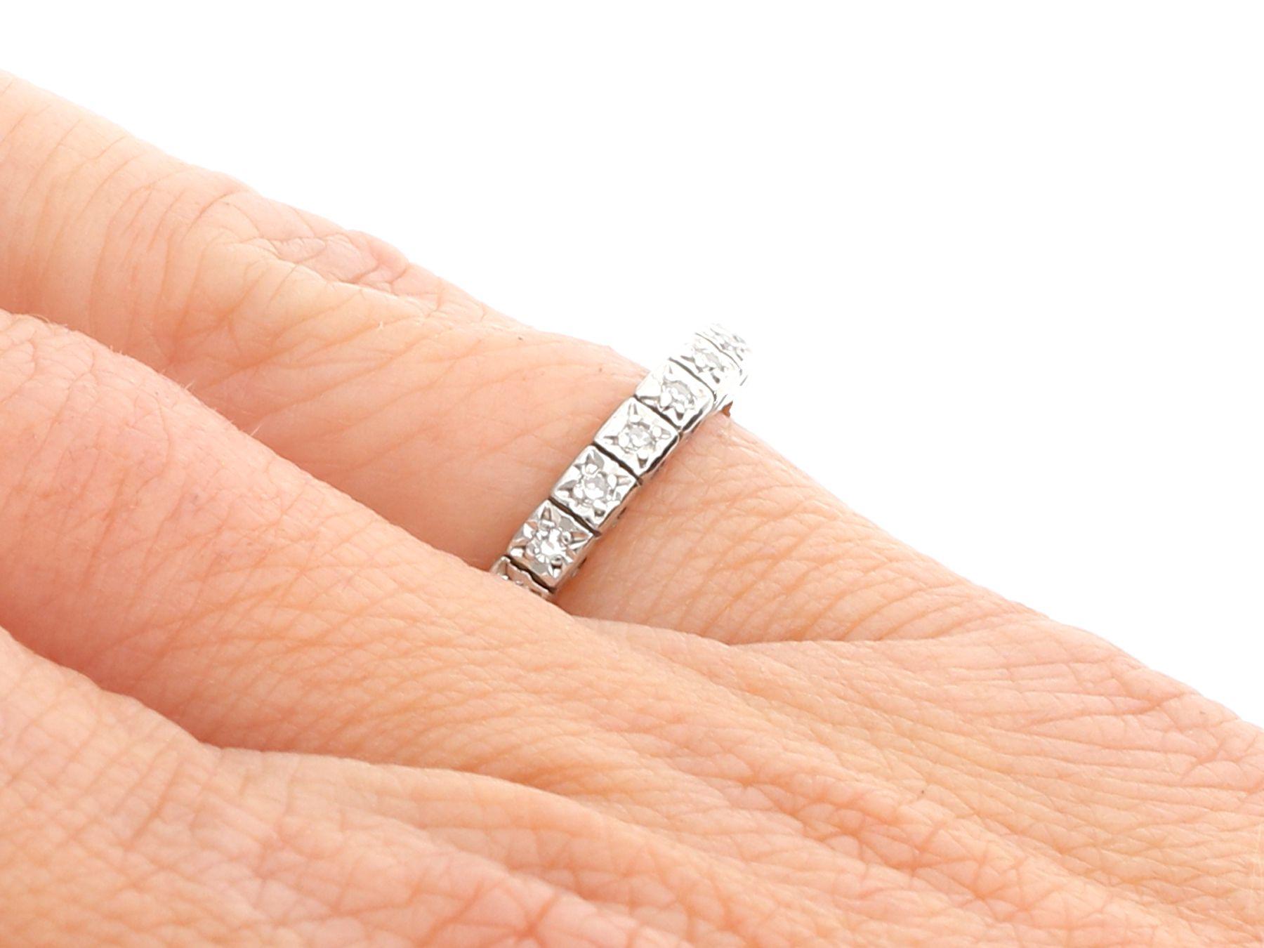 1970s Diamond and White Gold Full Eternity Ring For Sale 2