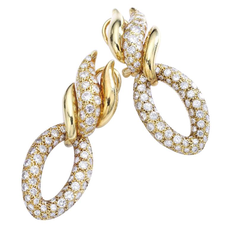 Vintage Clipon Earrings 9,202 For Sale at 1stdibs diamond clip on