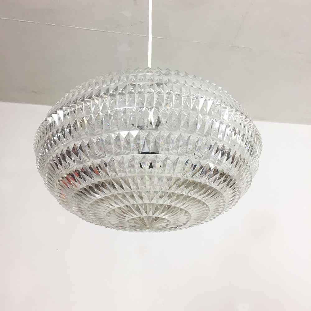 Mid-Century Modern 1970s Diamond Hanging Light by Aloys Gangkofner for Erco Lights in Germany For Sale