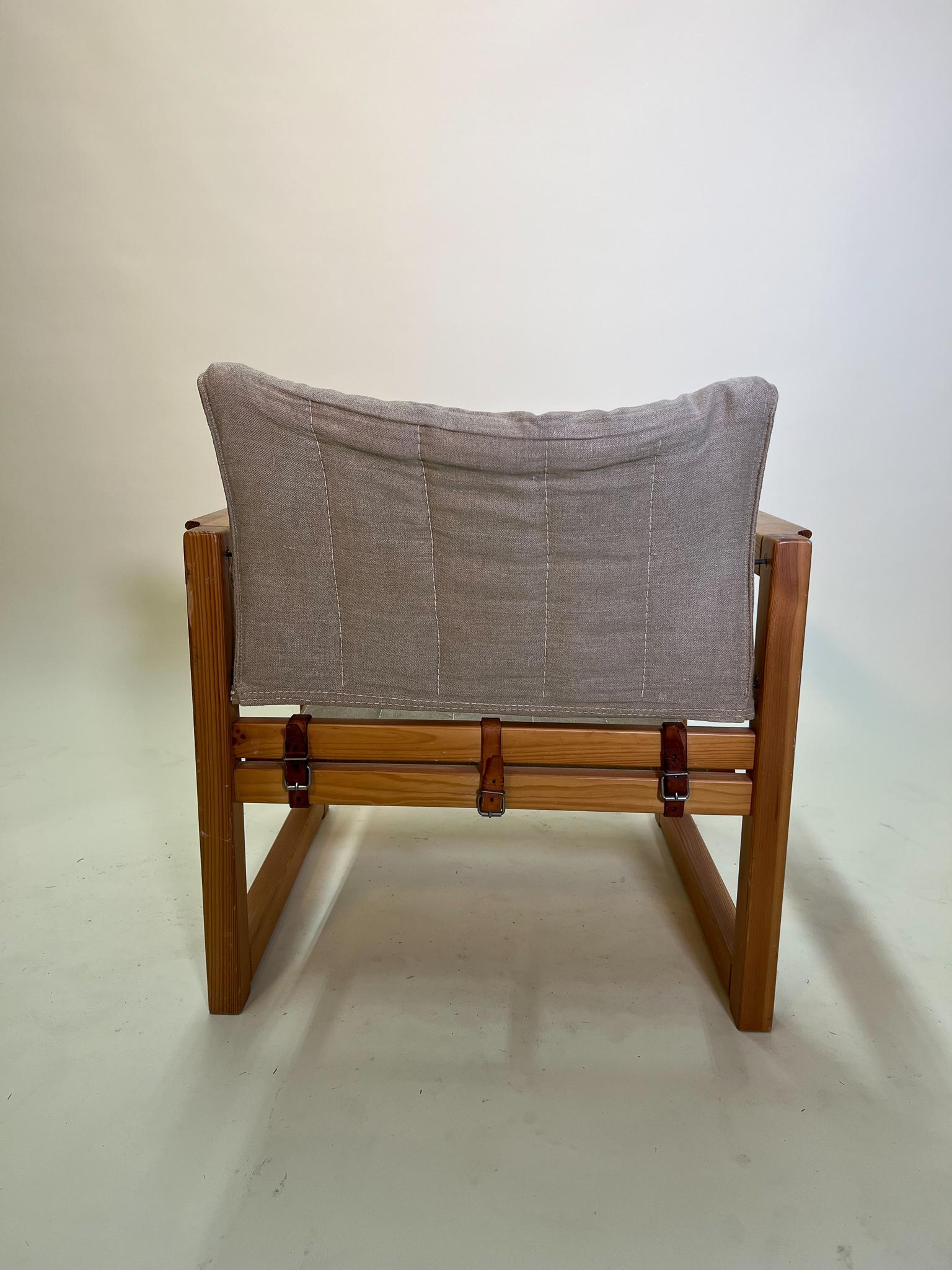 1970s Diana Safari Chair by Karin Mobring, Sweden In Good Condition In New York, NY