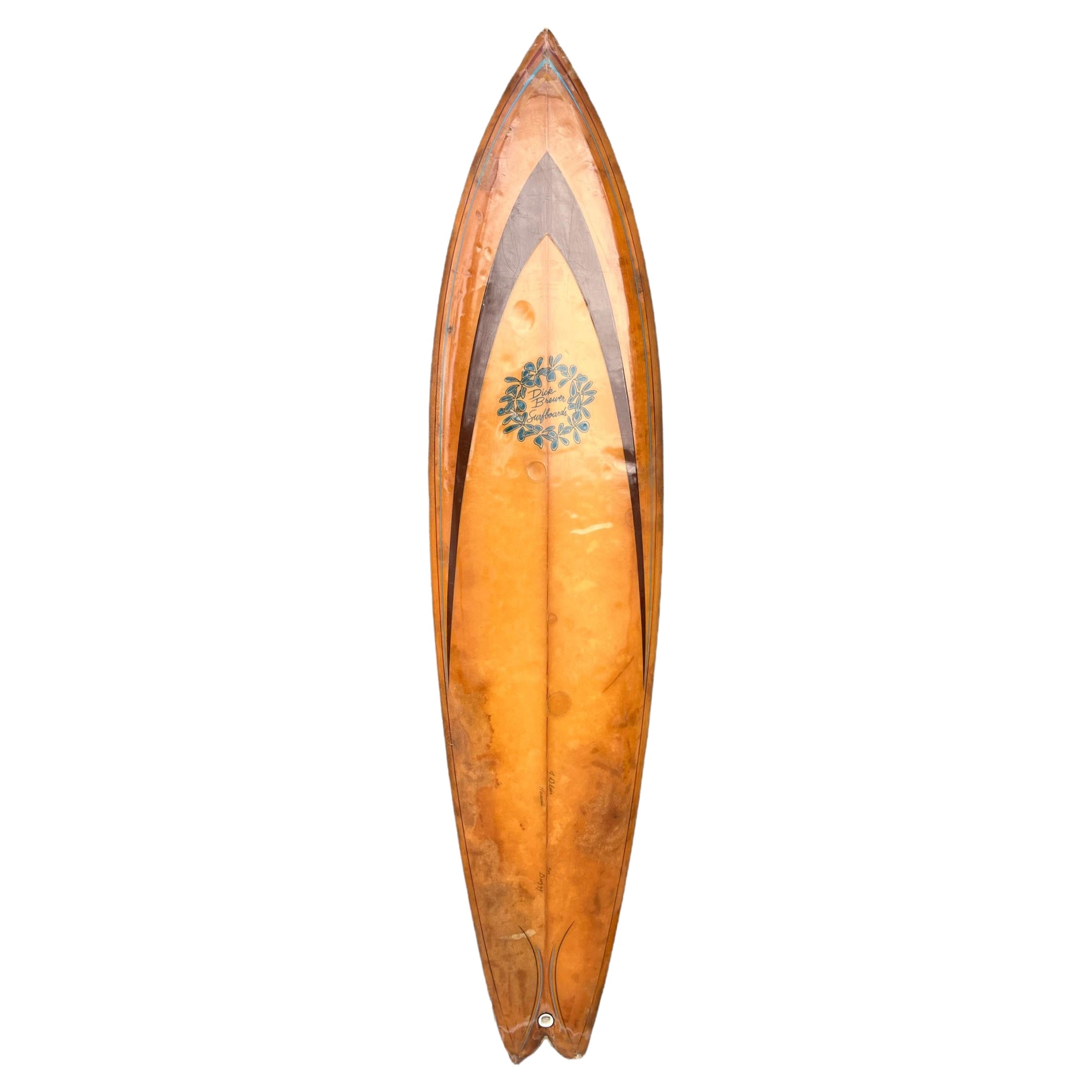 1970s Dick Brewer Surfboard Made for Burton “Buzzy” Kerbox