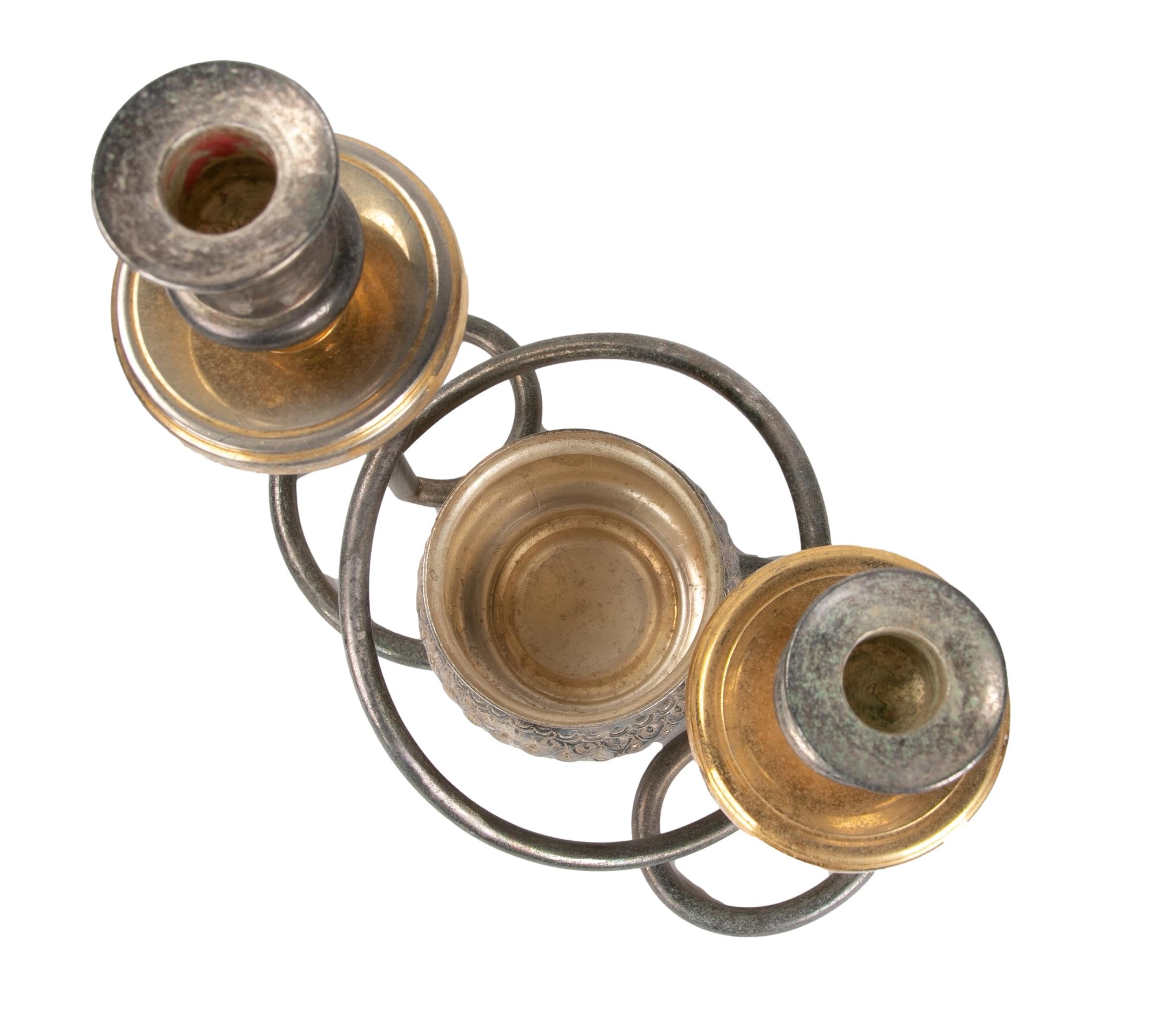 1970s Diversi modelli di candelabri in metallo in vendita 4