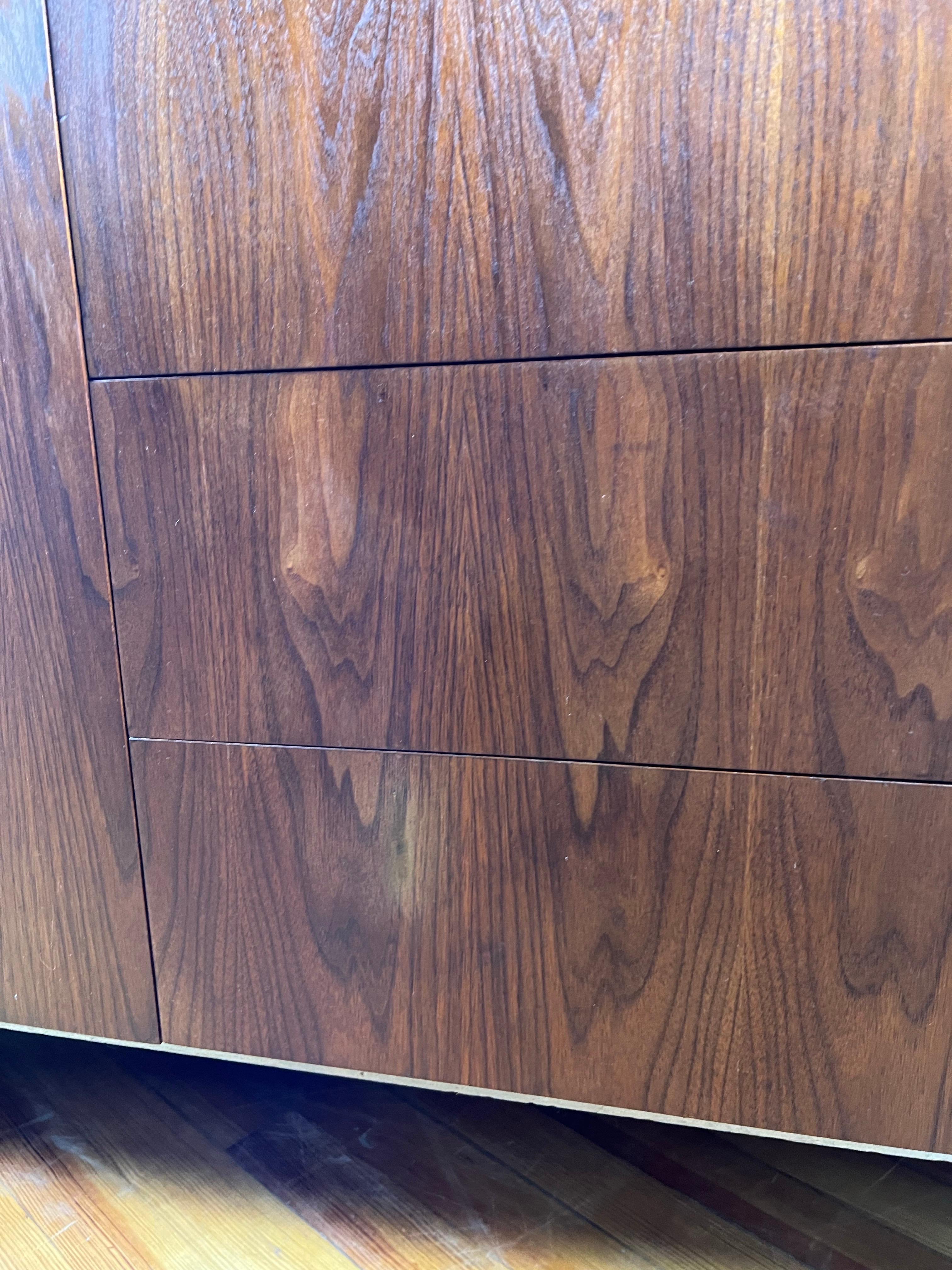 1970s Dillingham Walnut Armoire Chest of Drawers Highboy For Sale 7