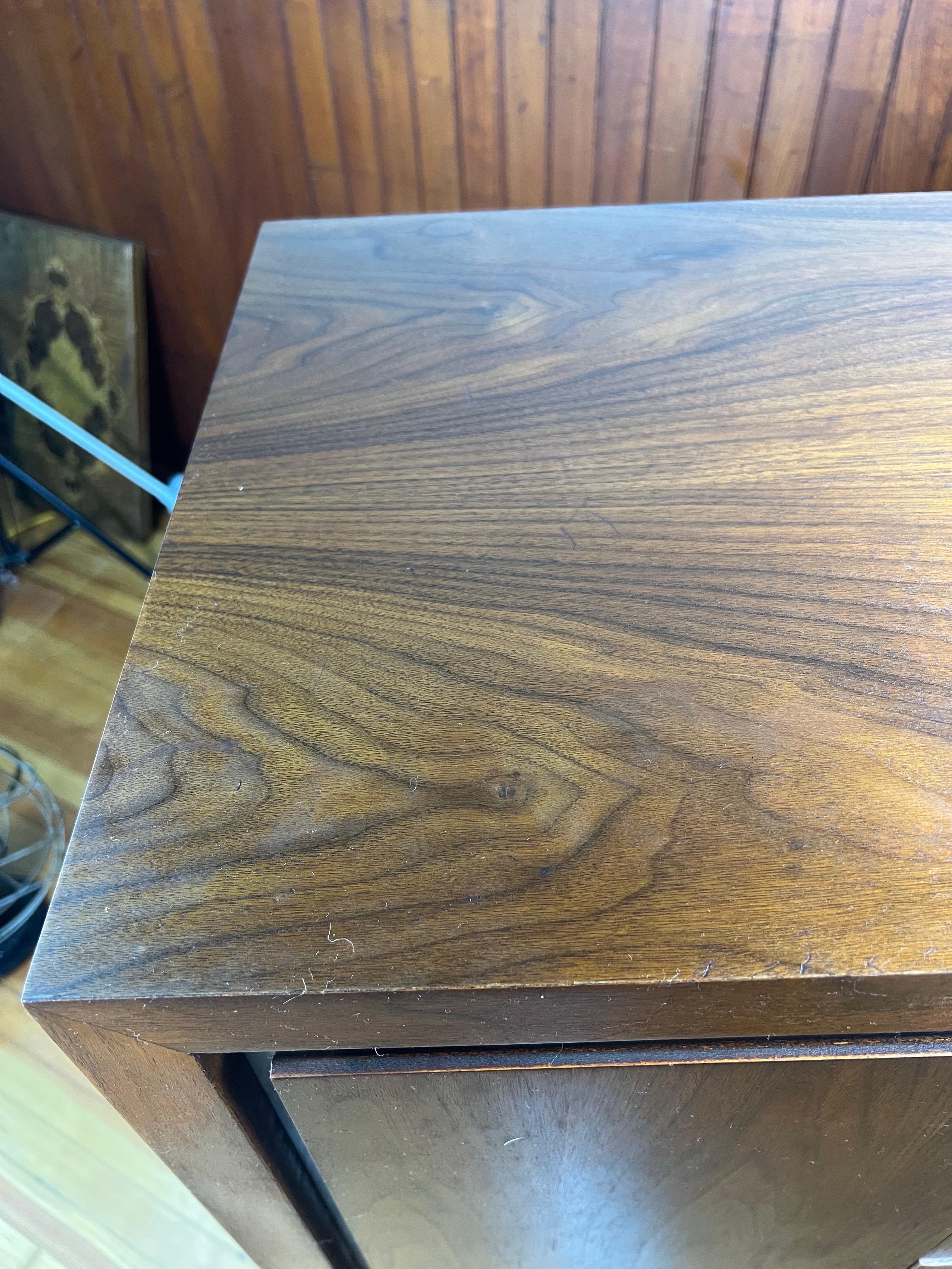 1970s Dillingham Walnut Armoire Chest of Drawers Highboy For Sale 9