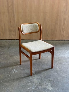 Juego de 6 sillas de comedor de los años 70 de Johannes Andersen para D Scan en teca maciza