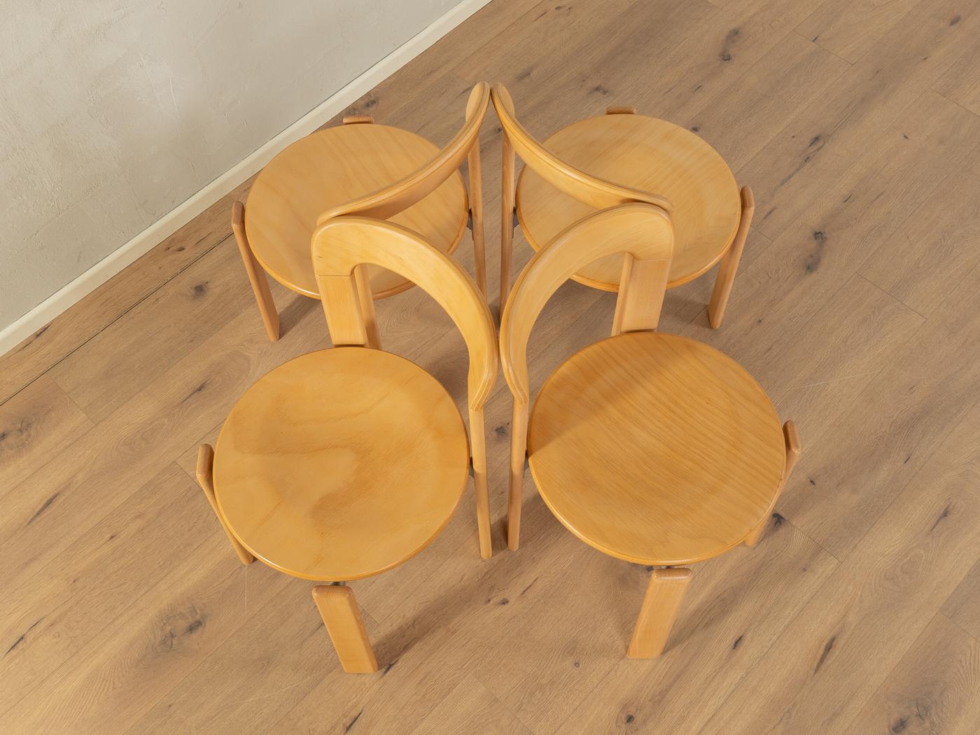 Beech  1970s Dining chairs, Model 2100, Bruno Rey  For Sale