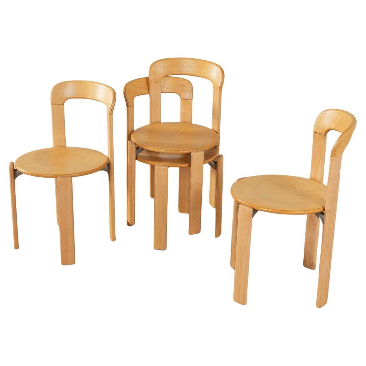  1970s Dining chairs, Model 2100, Bruno Rey 